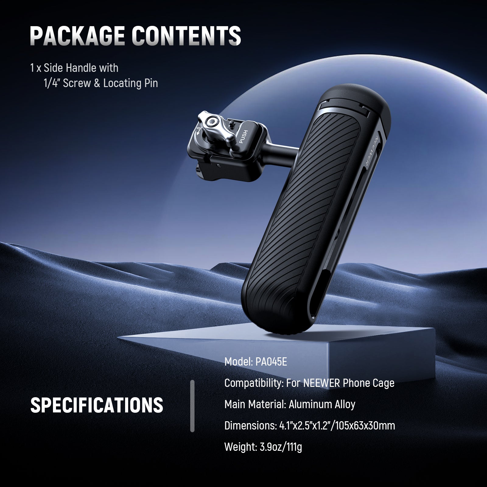 NEEWER PA045E Side Handle with Bluetooth Remote Shutter