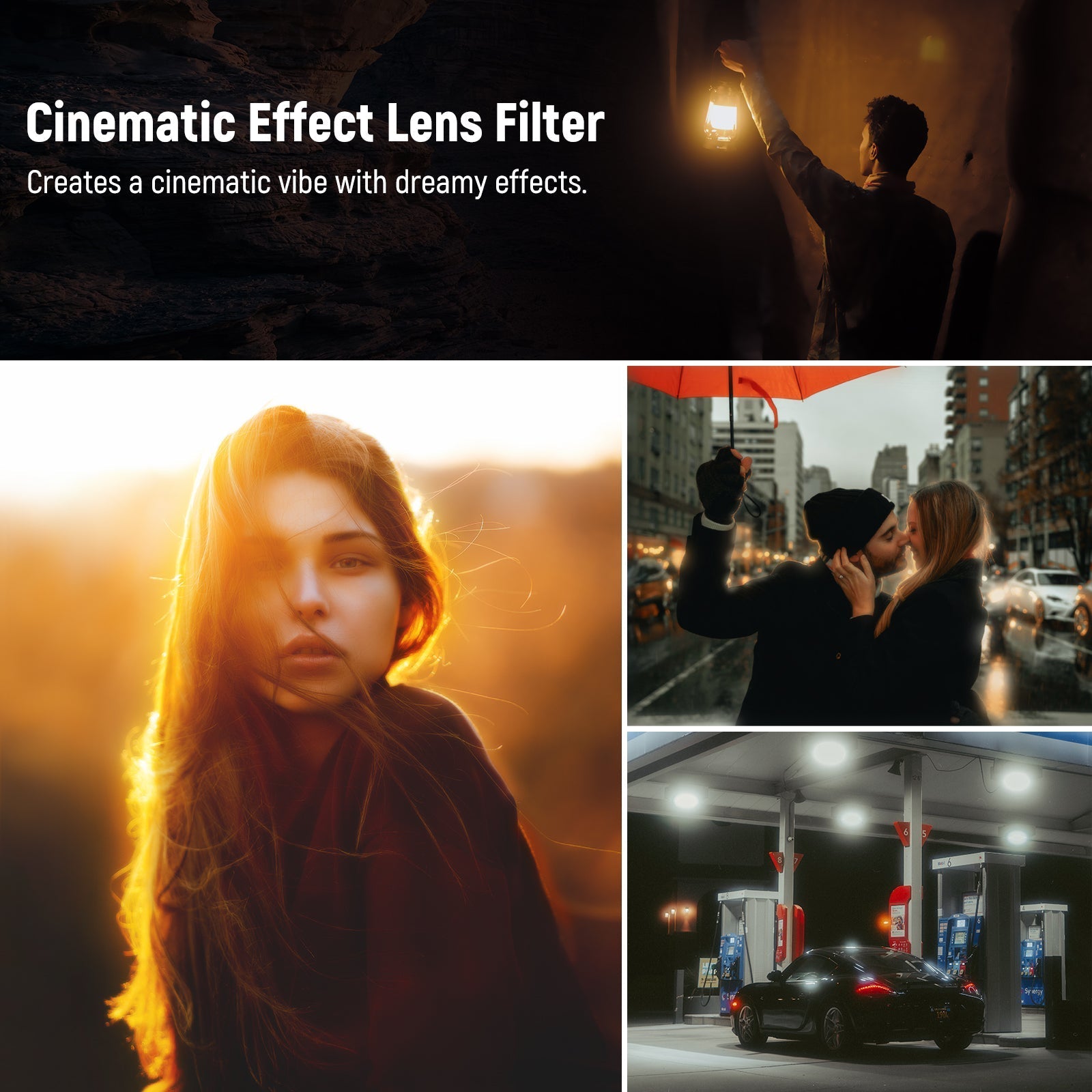 NEEWER Black Diffusion 1/4 Lens Filter for Fujifilm X100 Series Cameras