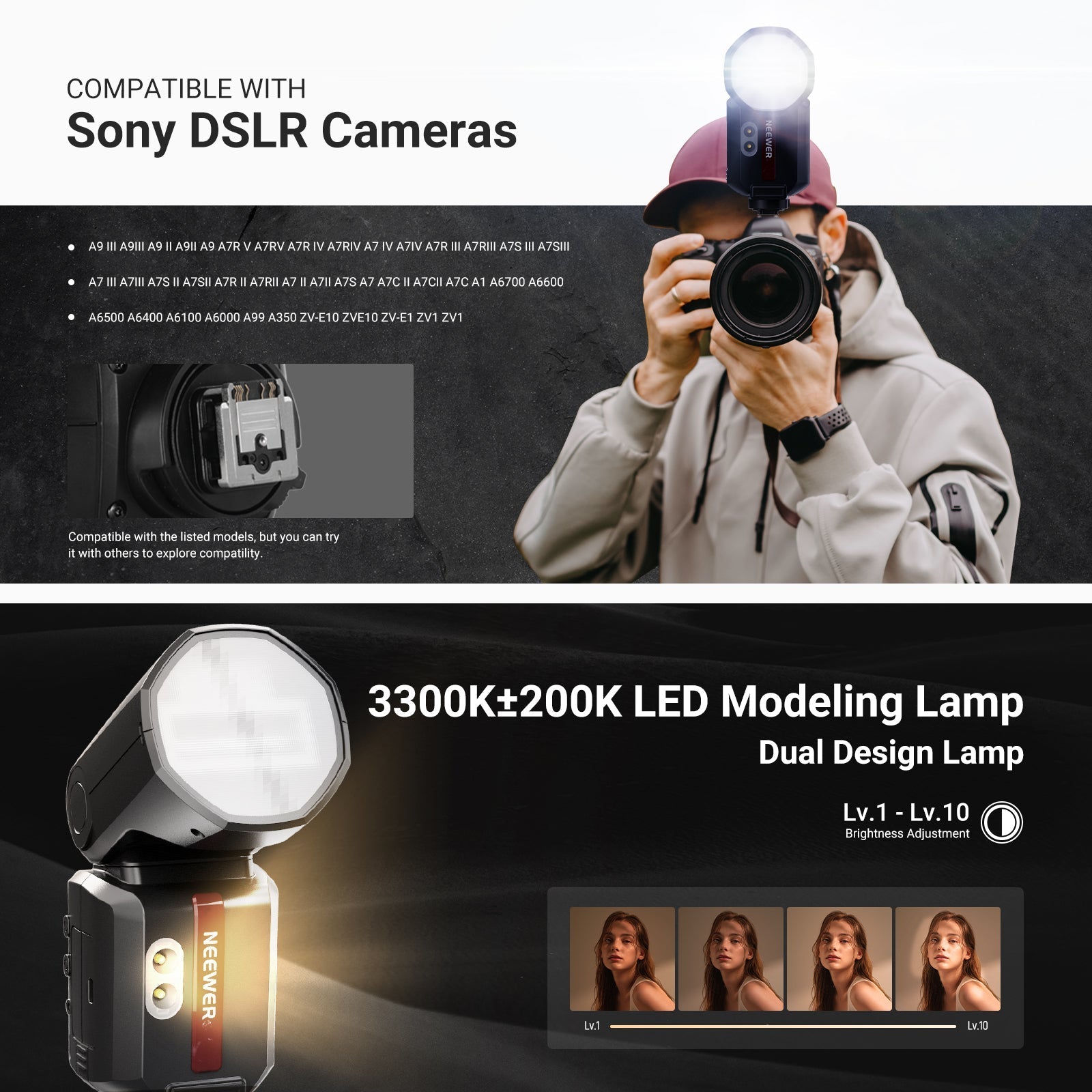 NEEWER Z3 100Ws 2.4G TTL Flash Speedlite