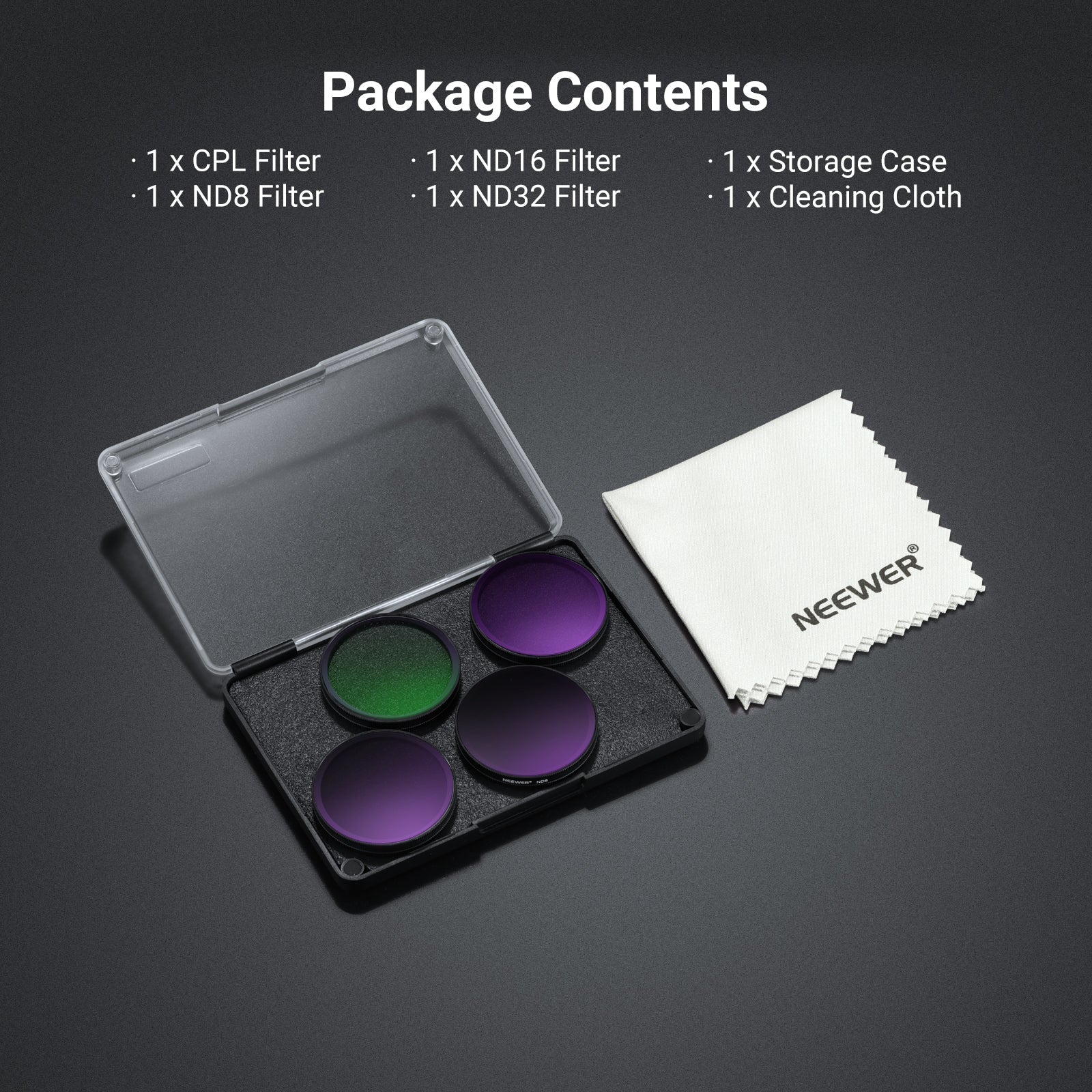 NEEWER Filter Set Compatible with DJI Osmo Action 6