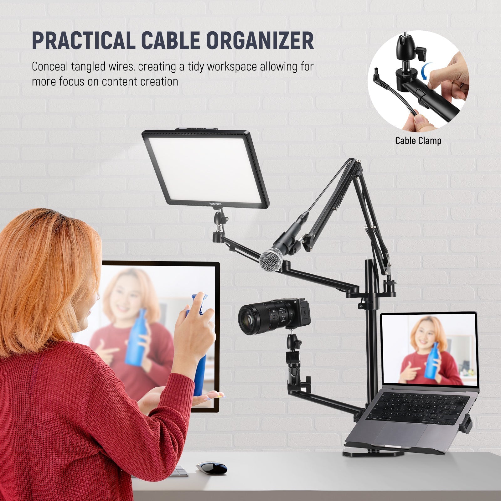 NEEWER DS007 Desktop Overhead Camera Mount Rig
