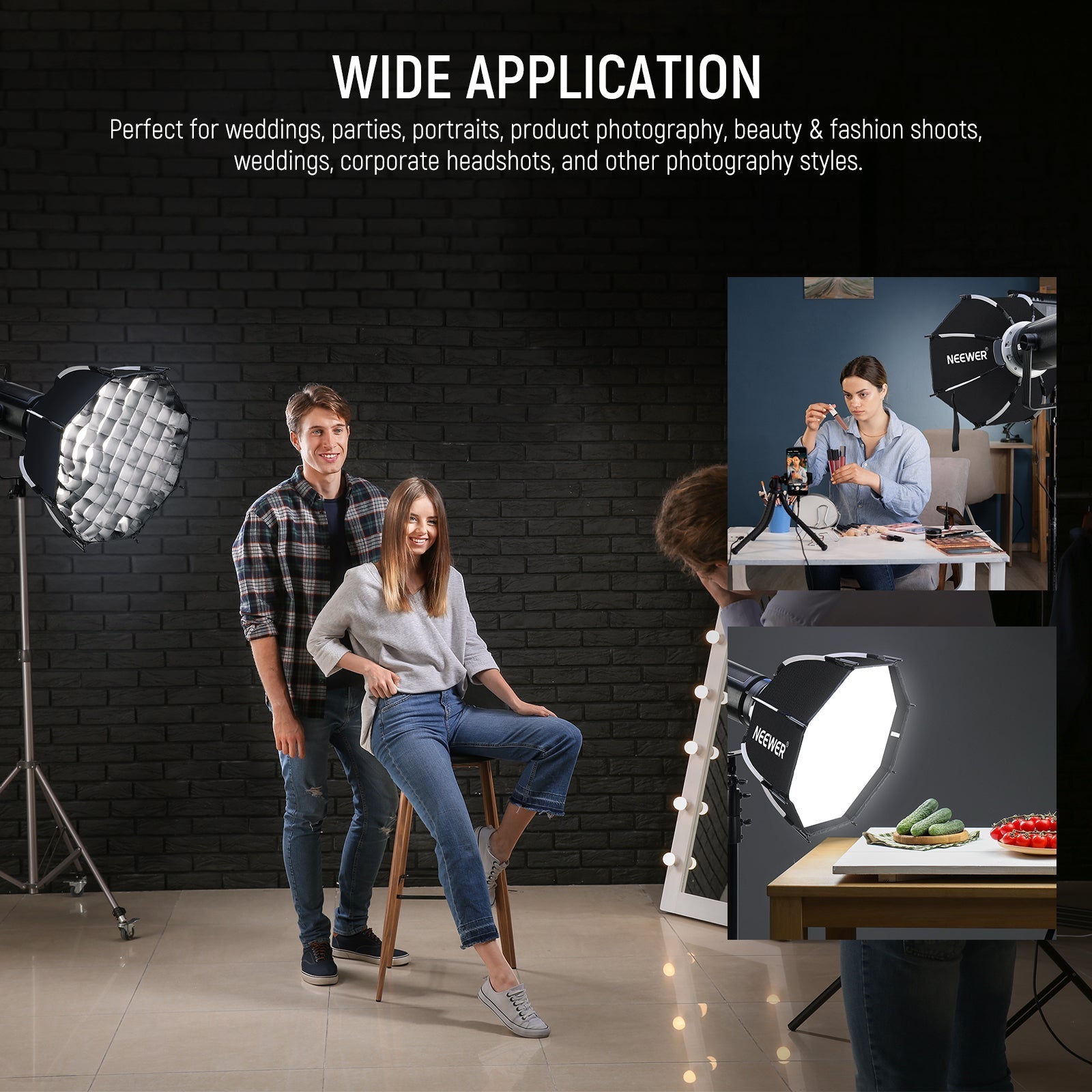 NEEWER 45CM/65CM/90CM Quick Release Octagonal Softbox