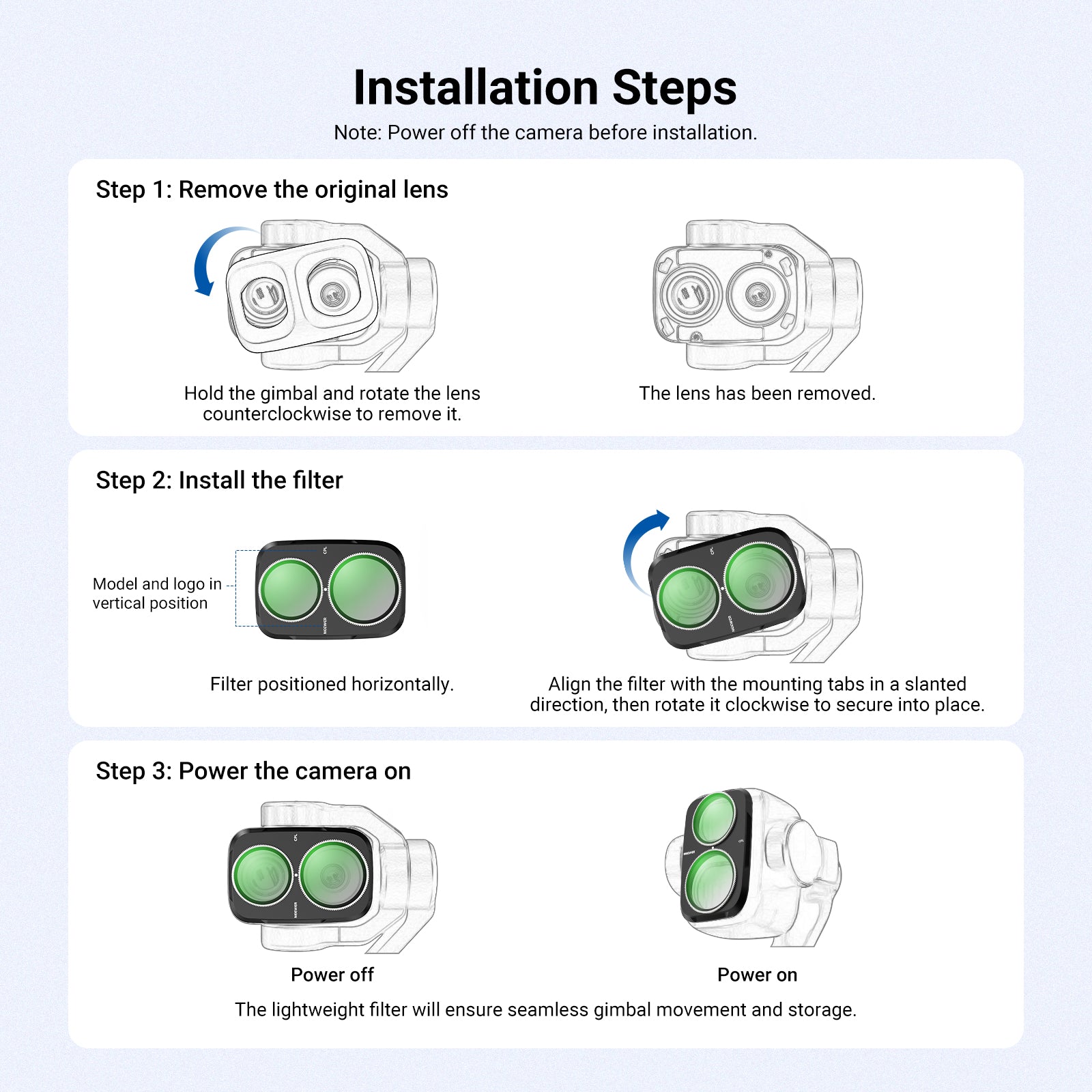 NEEWER CPL+ND Filter Set Compatible with DJI Osmo Pocket 4P