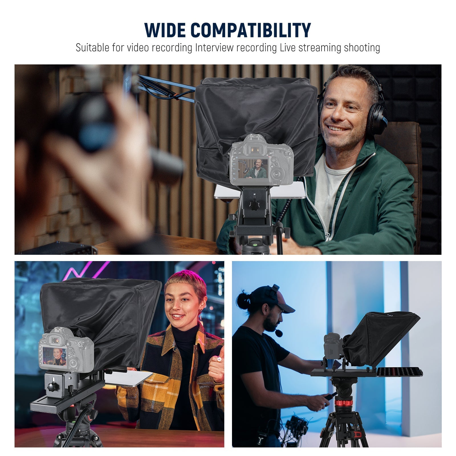 NEEWER BASICS X16B 16"  Aluminum Alloy Liftable Teleprompter