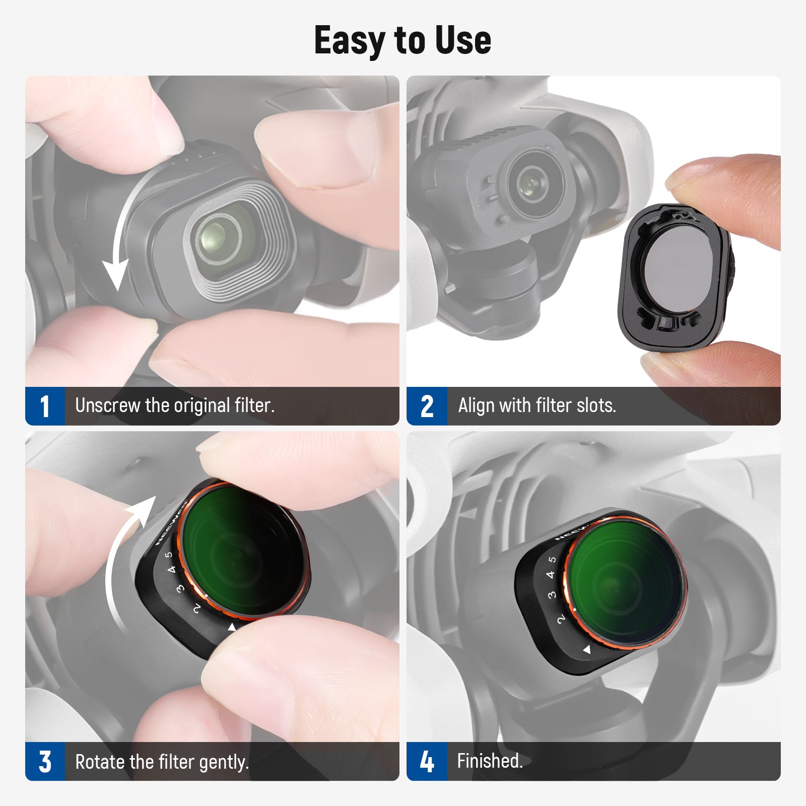 NEEWER Variable ND Filter Set For DJI Mini 4 Pro