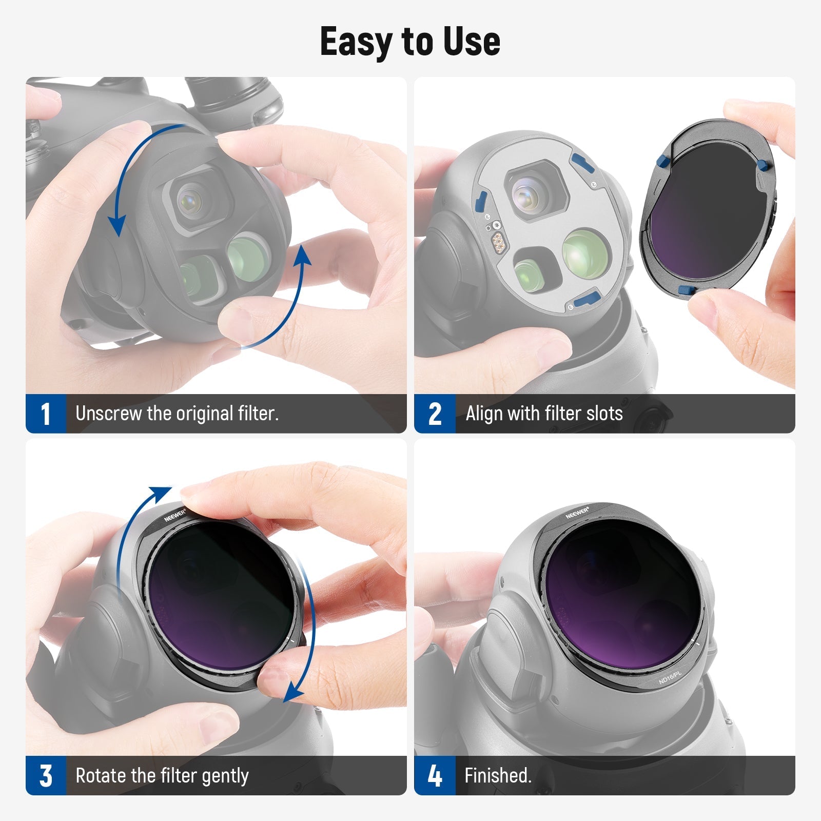 NEEWER CPL + ND Filter Set For DJI Mavic 4 Pro Drone