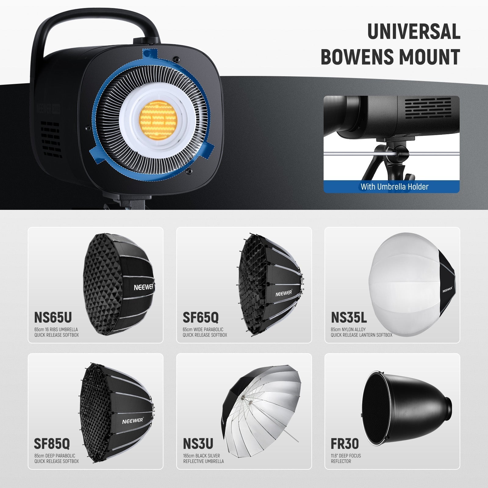 NEEWER CB120B 120W Bi-Color COB LED Video Light