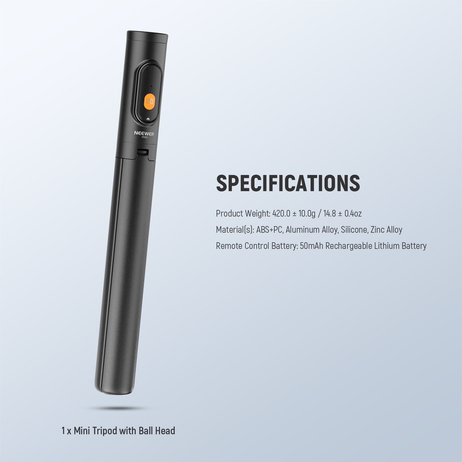 NEEWER BASICS PA992 57.9" Quick Release Selfie Stick Tripod