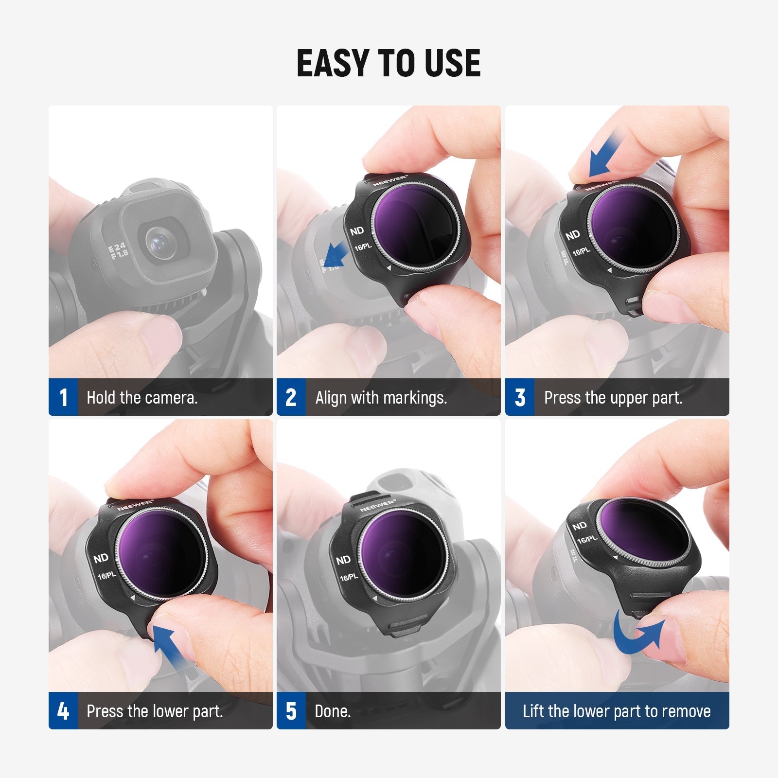 NEEWER Filter Set Compatible with DJI Mini 5 Pro Drone