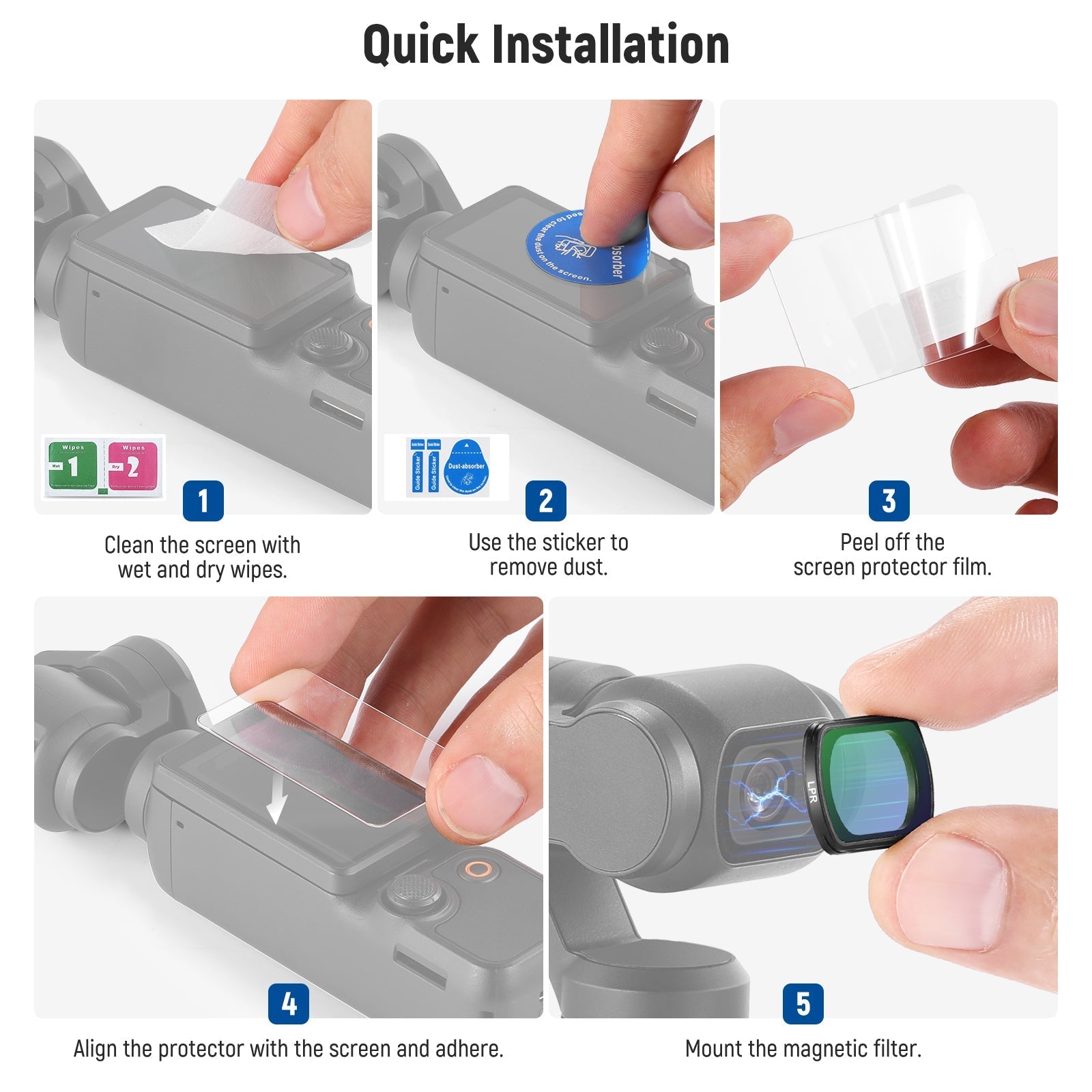 NEEWER FL-63 Light Pollution Reduction Filter for Pocket 3 / Pocket 4 & Xtra Muse
