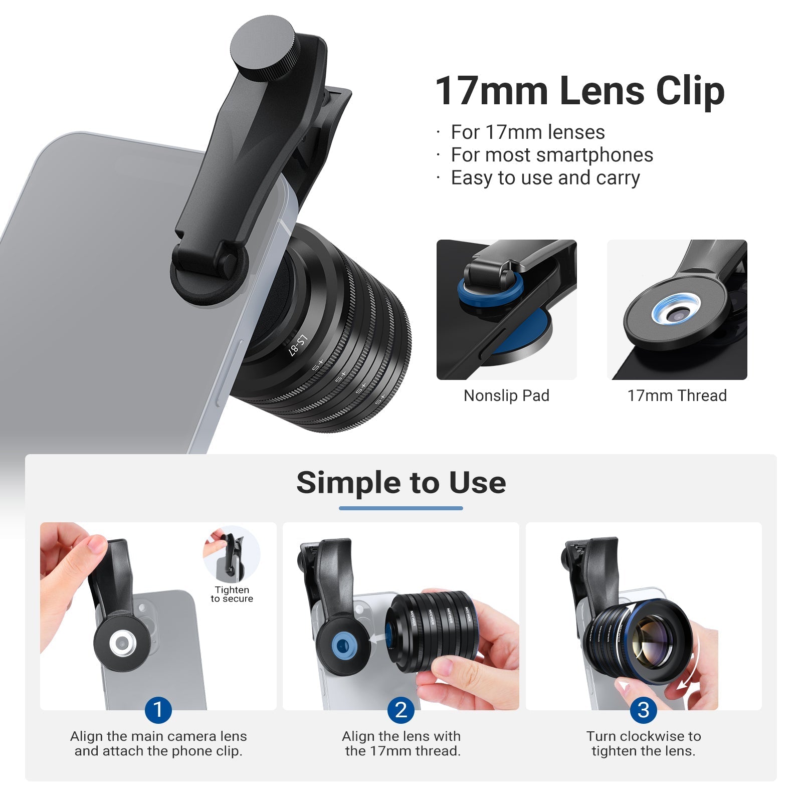 NEEWER LS-87 4 Pack Phone Macro Lens Kit