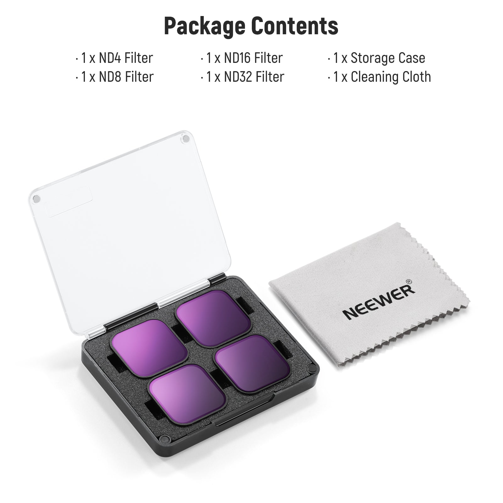 NEEWER FL-GP9 ND Filter Set For GoPro Hero 13 12 11 10 9 Black