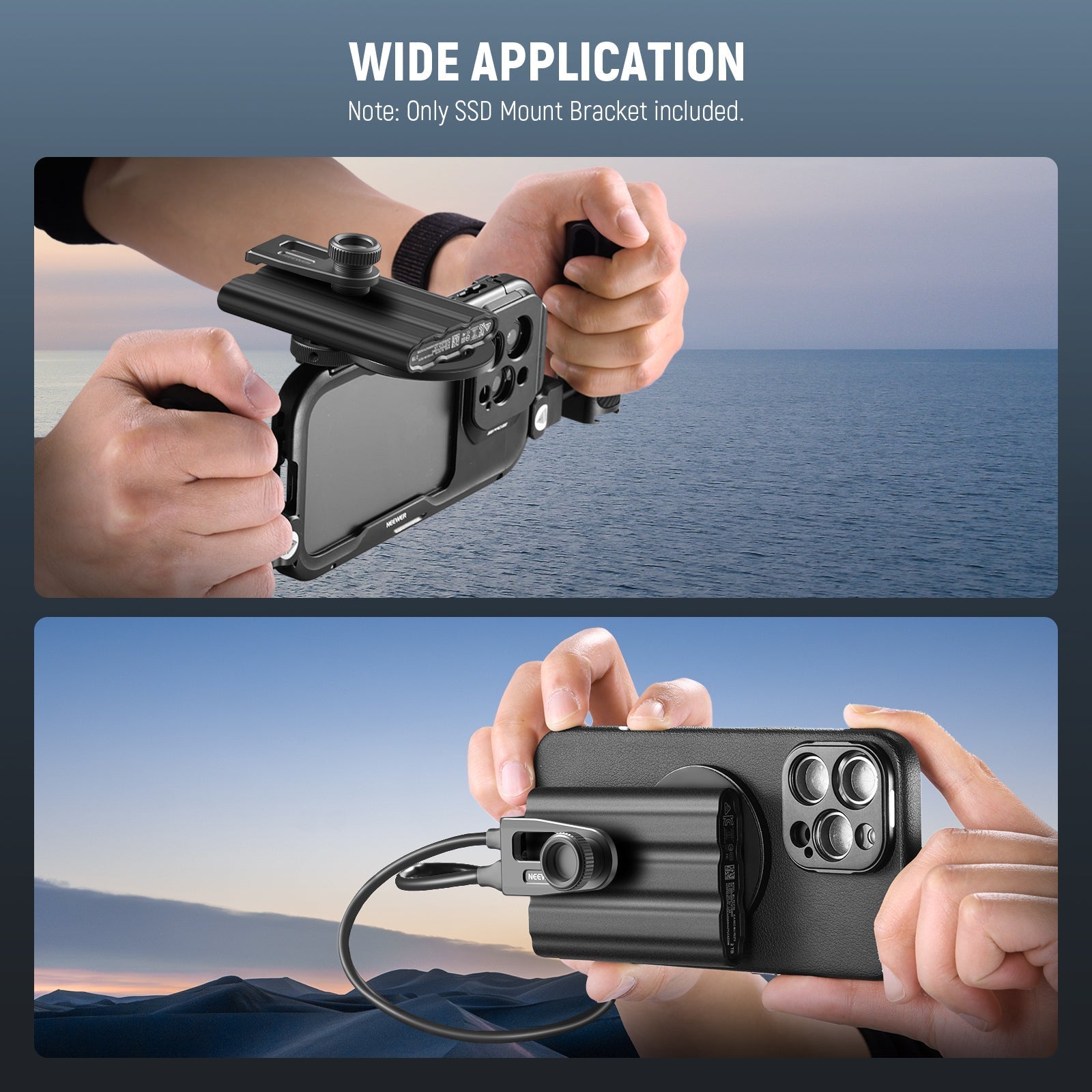 NEEWER PA085 SSD Holder with Detachable Cold Shoe For MagSafe