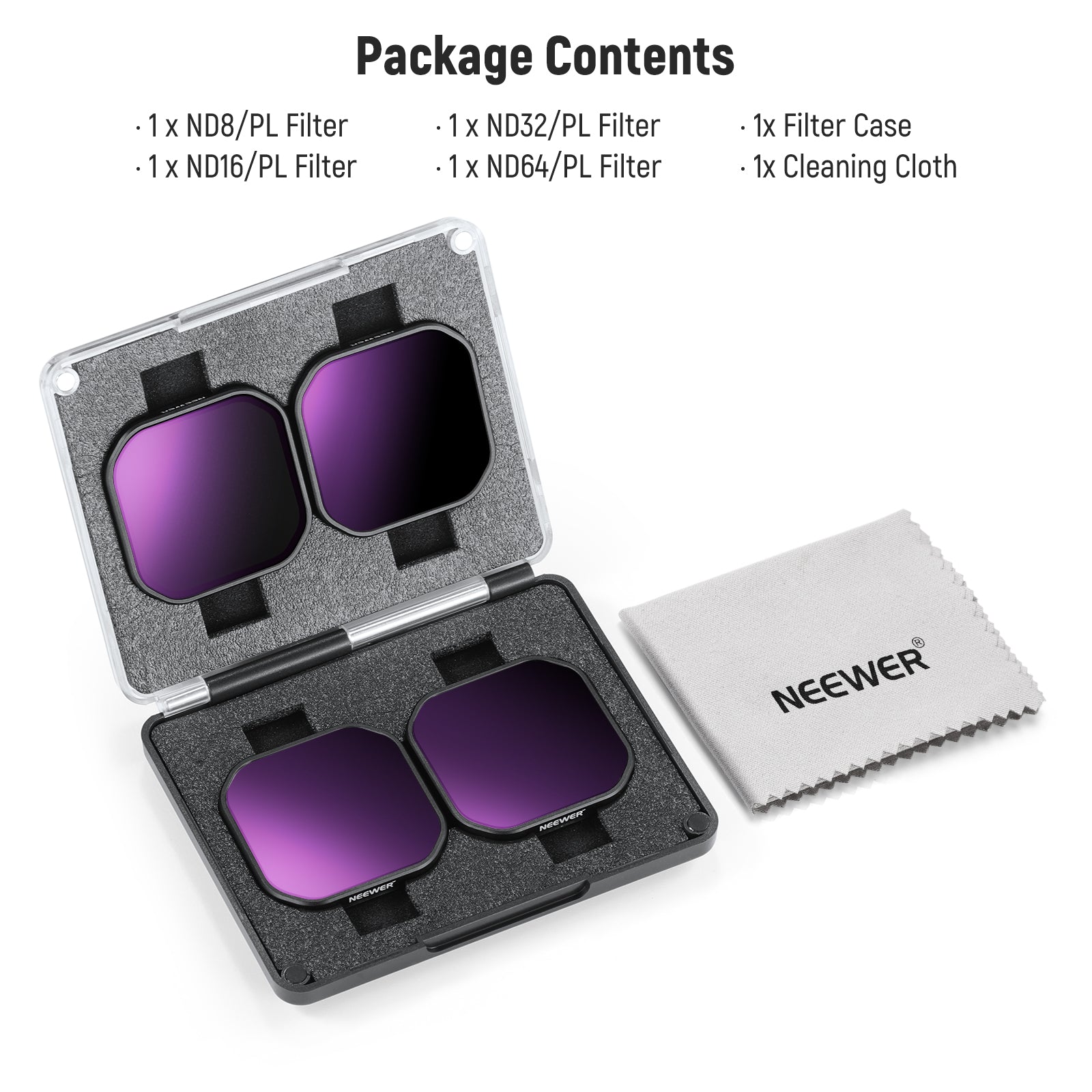 NEEWER PL/ND Filter Set Compatible with Insta360 Ace Pro 2