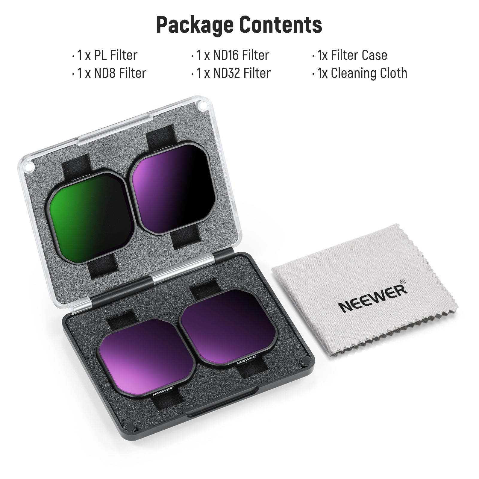 NEEWER FL-A95 PL/ND8/ND16/ND32 Filter Set For Insta360 Ace Pro 2