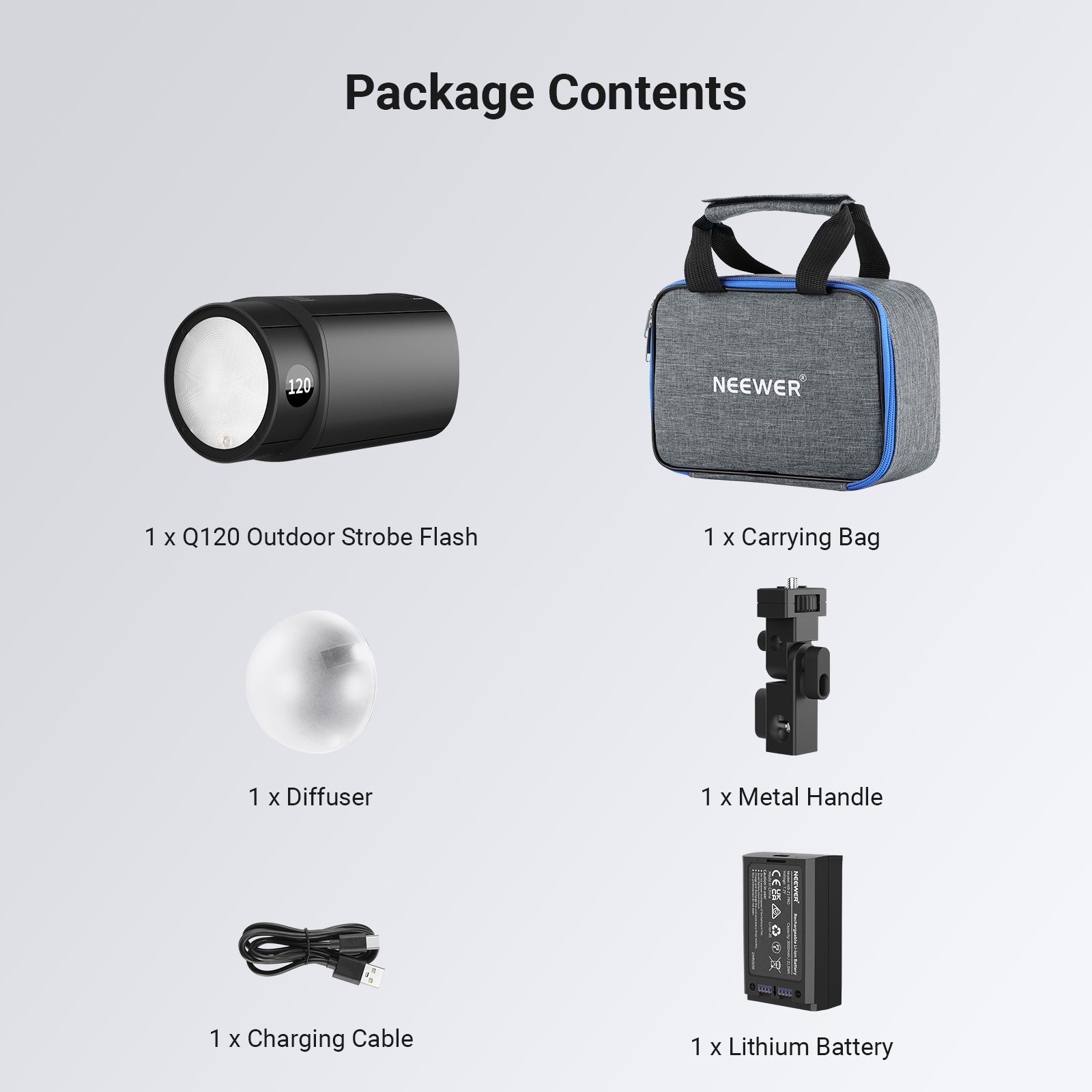 NEEWER Q120 120Ws 2.4G TTL Outdoor Studio Flash