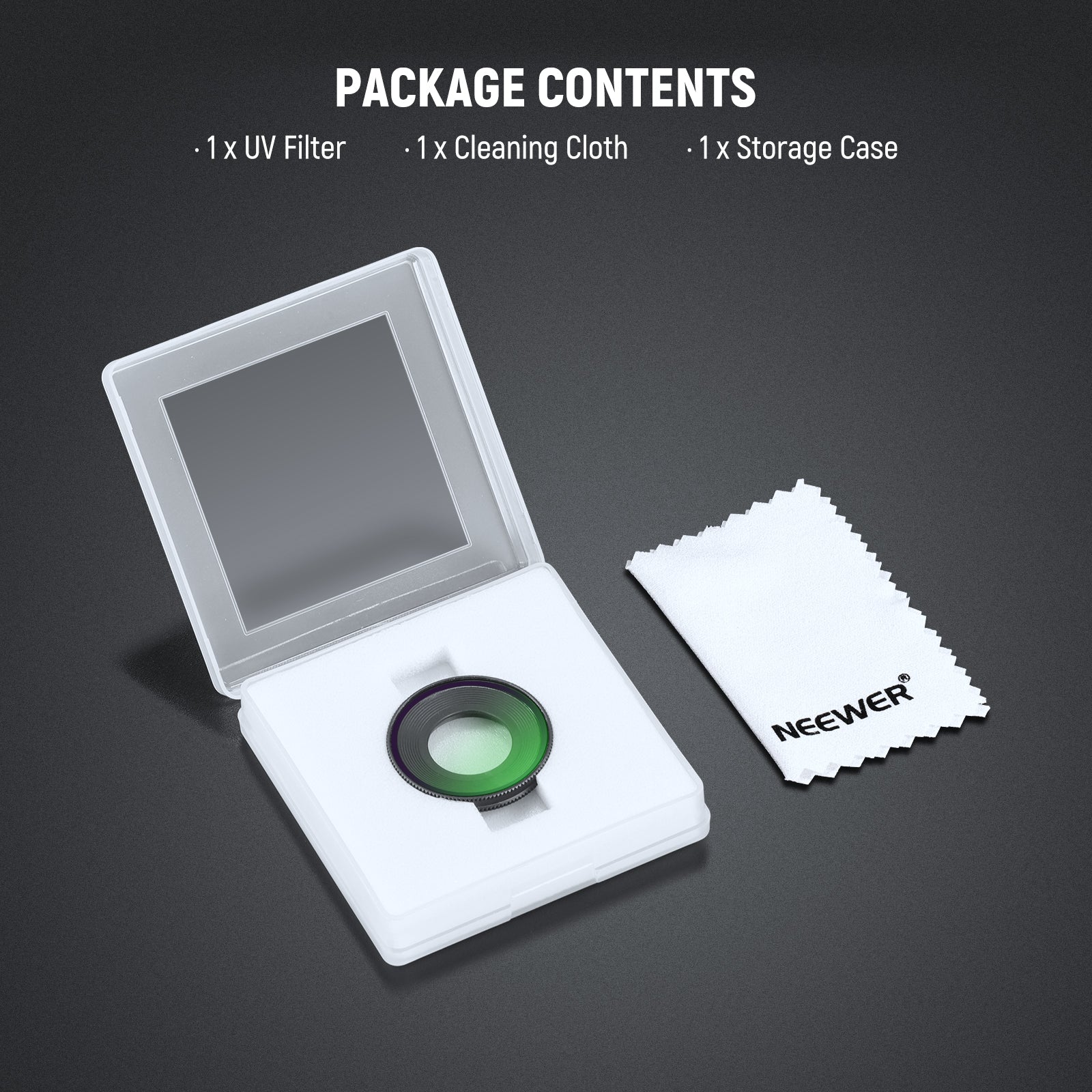 NEEWER UV/CPL/1/4 Black Diffusion Filter For Insta360 GO Ultra