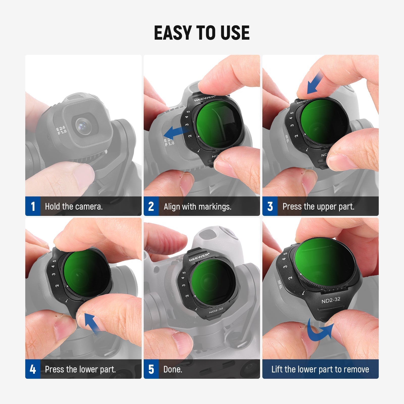 NEEWER Variable ND Filter For DJI Mini 5 Pro Drone