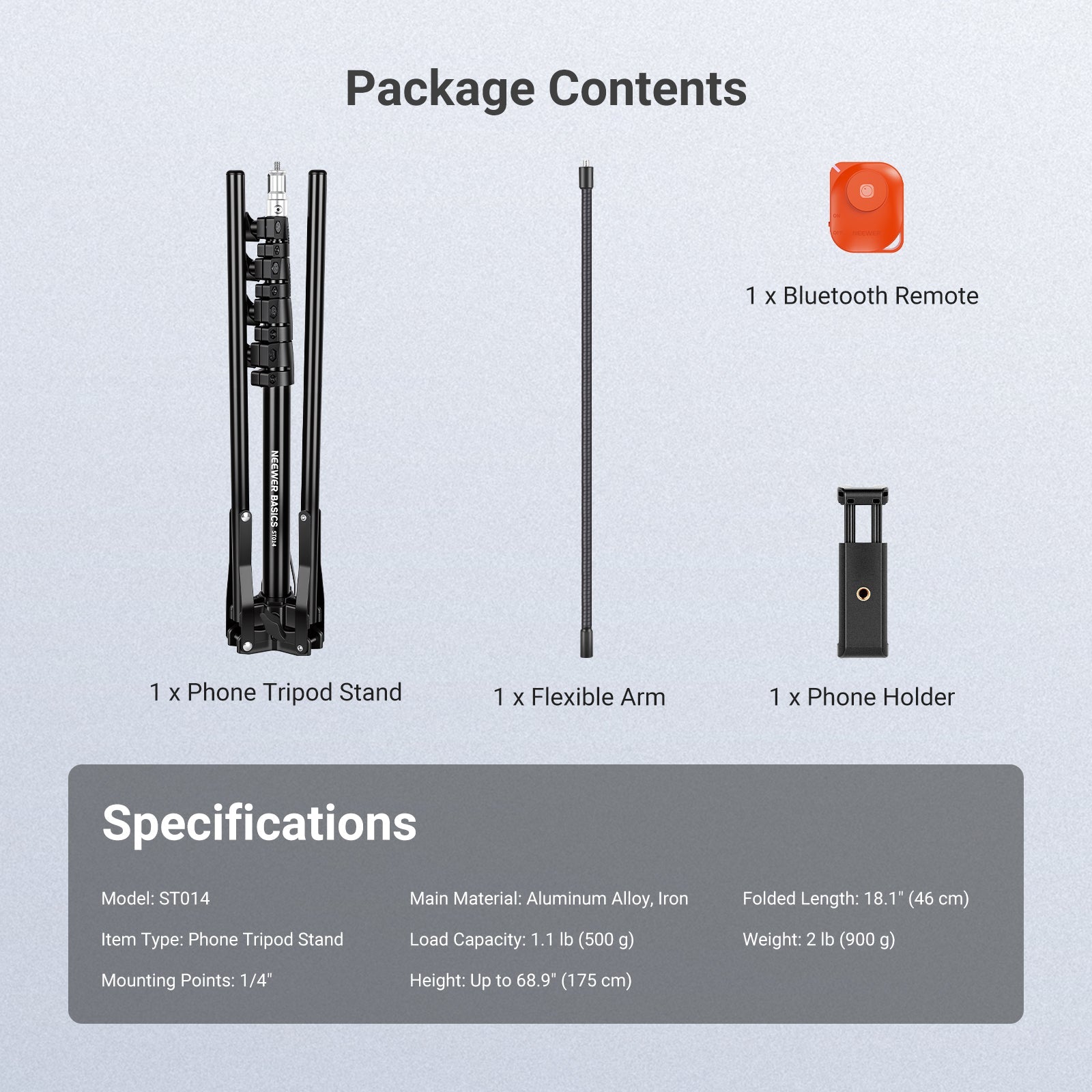 NEEWER BASICS ST014 Phone Tripod Stand