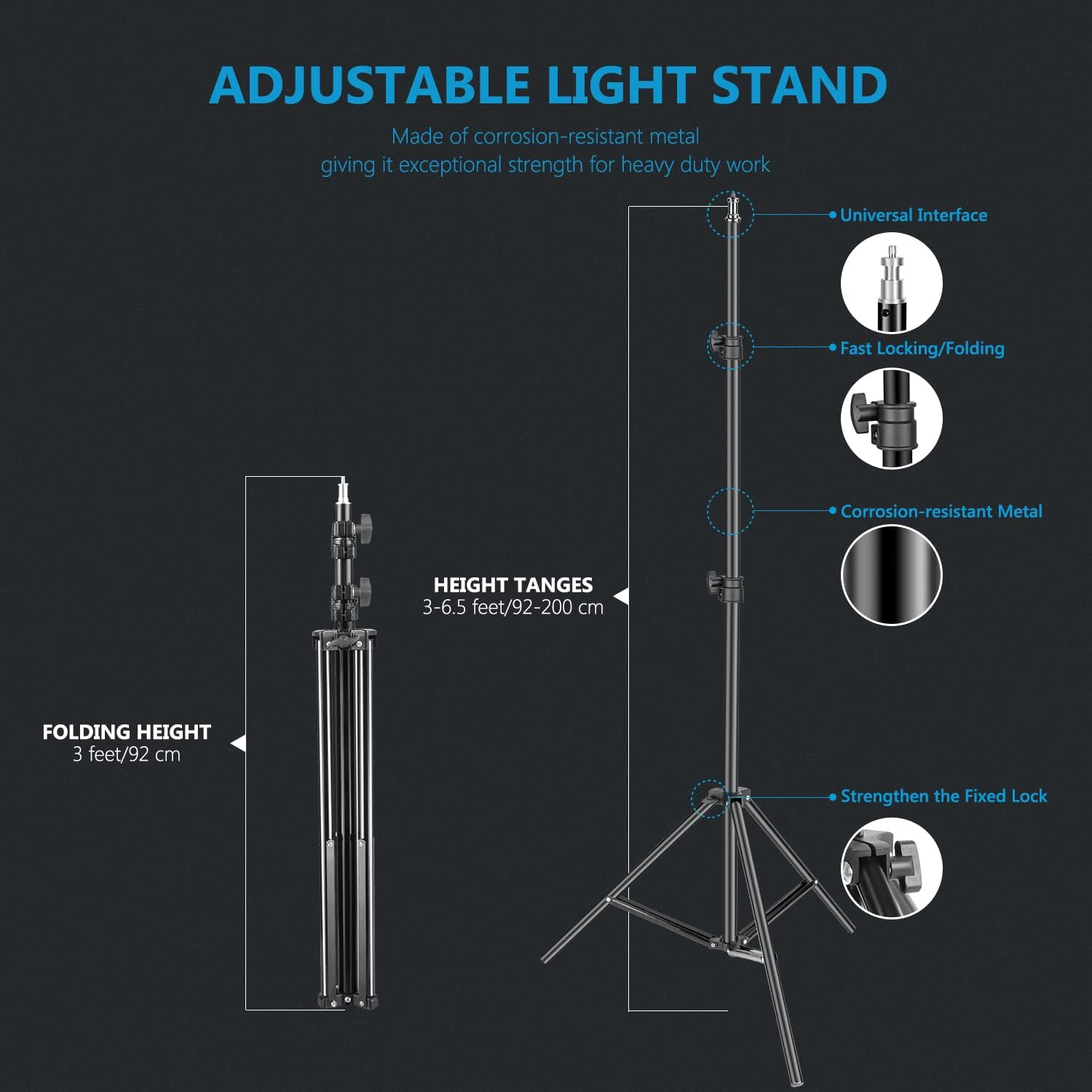 NEEWER 2-Pack P200 Bi-Color 2.4G LED Video Light