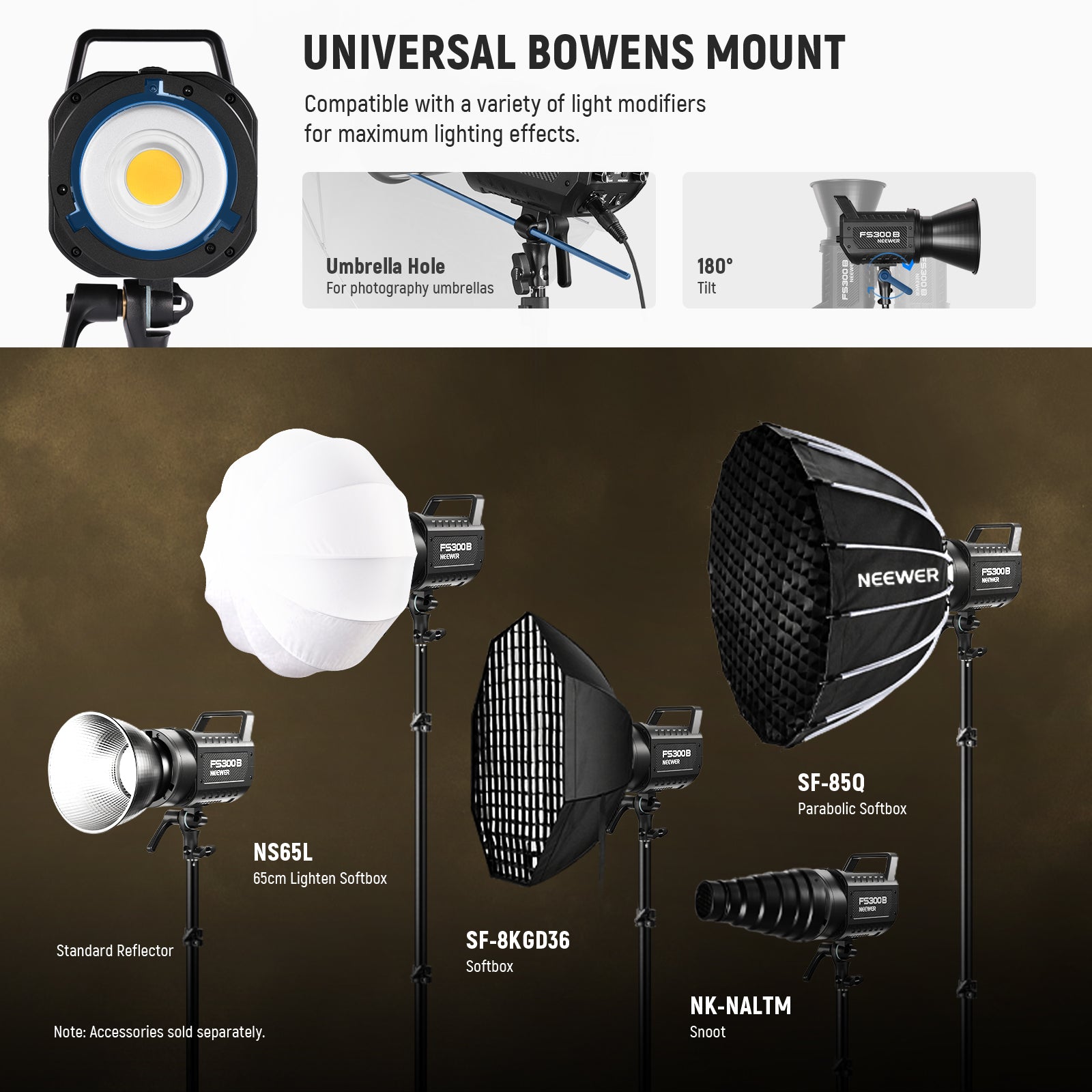 NEEWER FS300B 300W Bi-Color LED Video Light