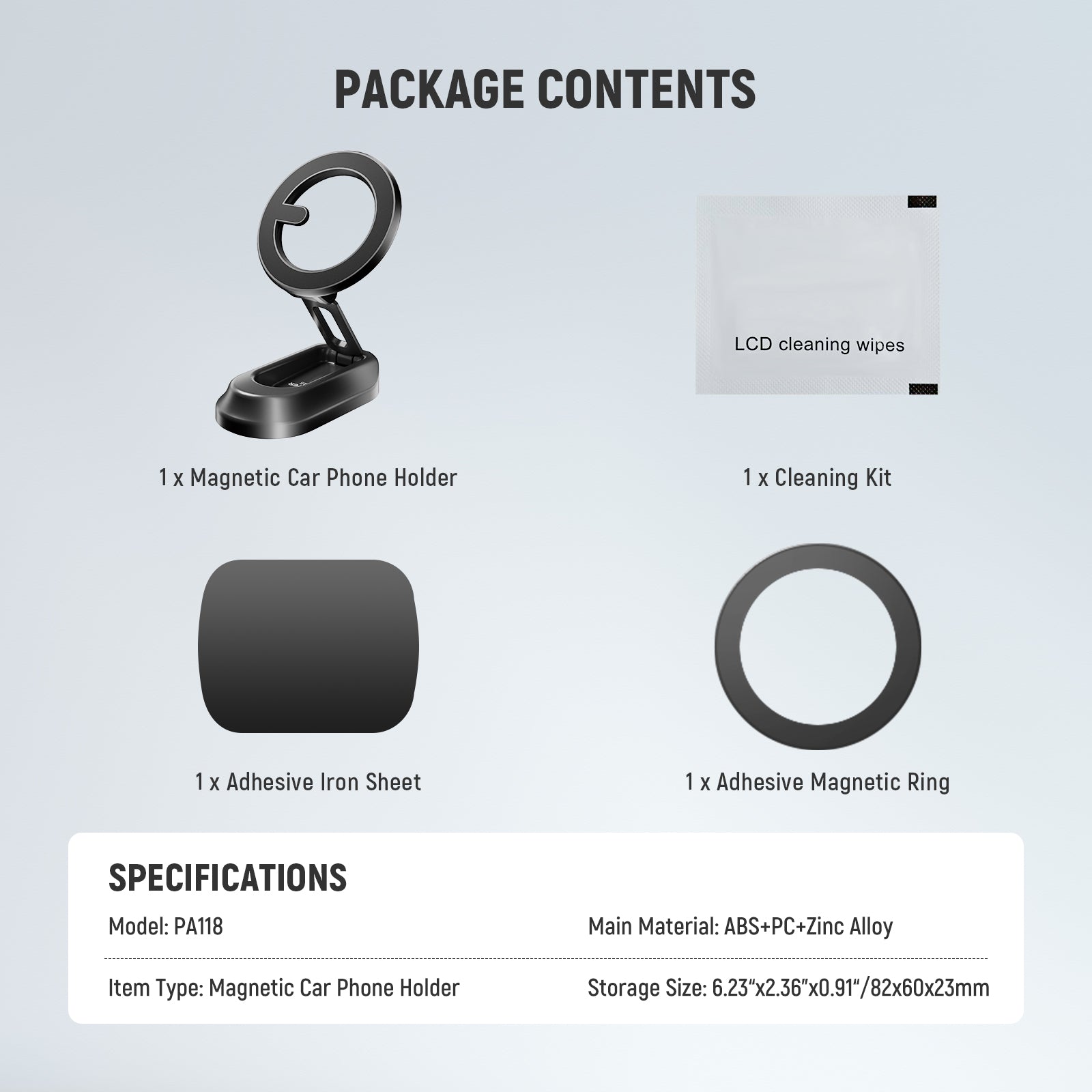 NEEWER PA118 Magnetic Phone Holder for Car