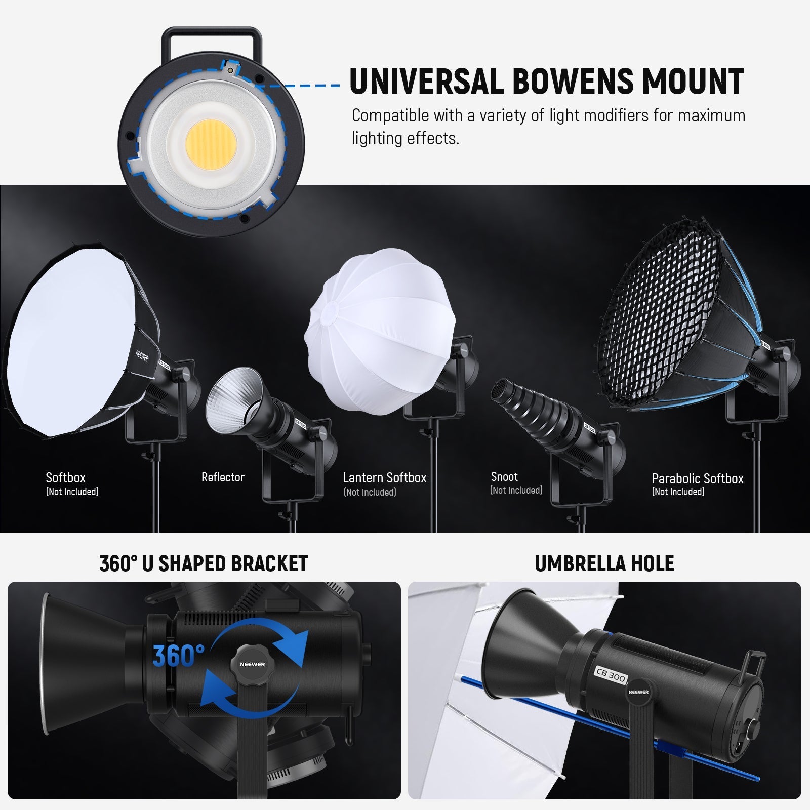 NEEWER CB300B 320W Bi-Color LED Video Light