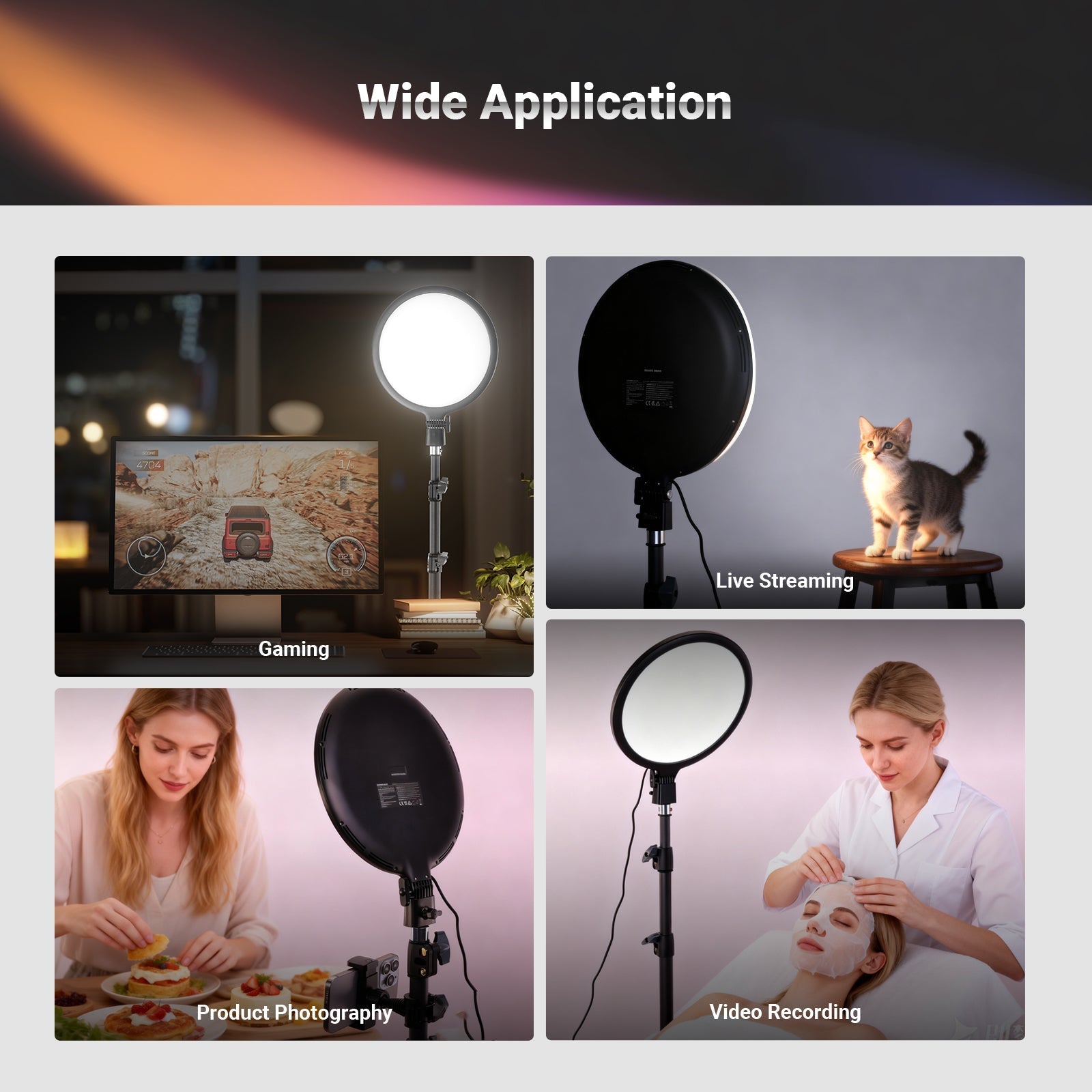 NEEWER BASICS R10L/R12L Full Screen Ring Light
