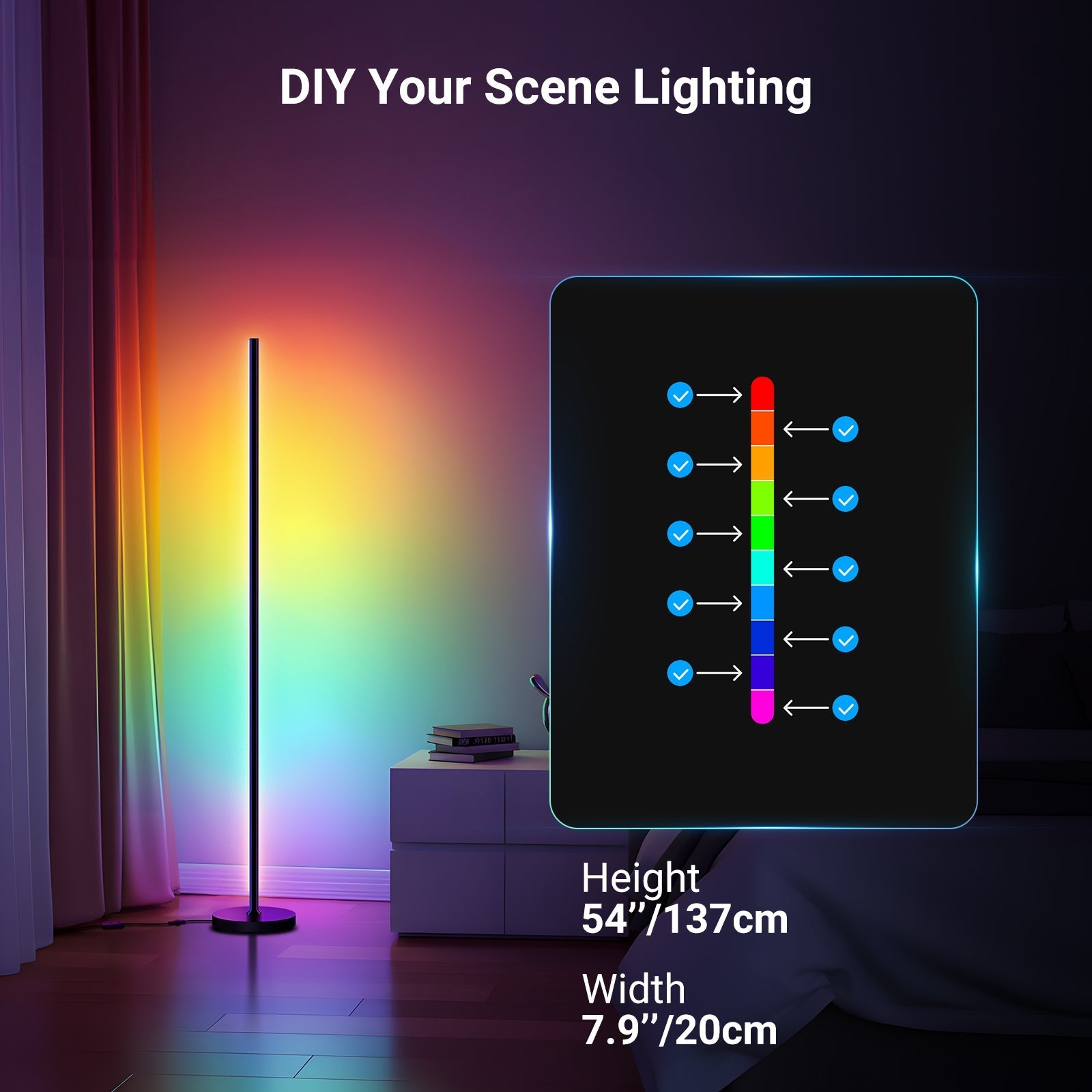 NEEWER NF04 1000lm Smart RGBW LED Floor Lamp