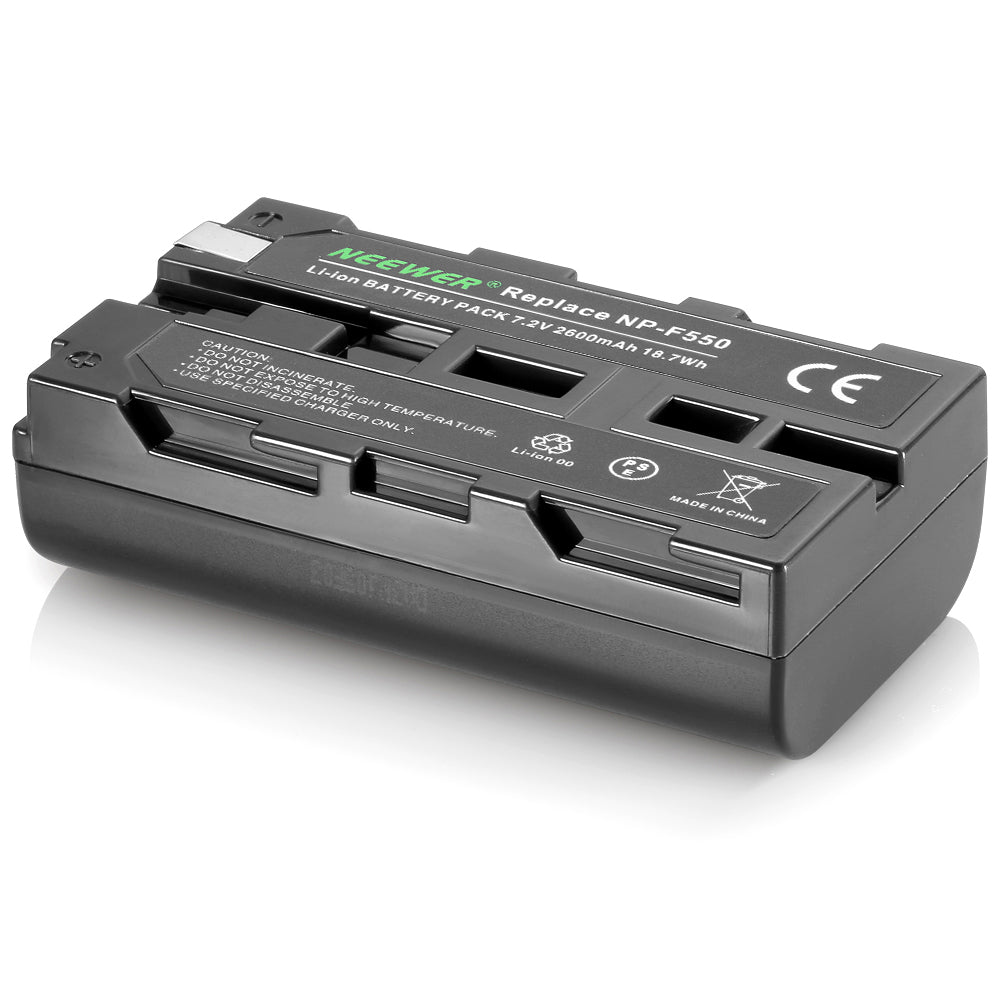 NEEWER 2-Pack 2600mAh Replacement Battery For Sony NP-F550/570/530