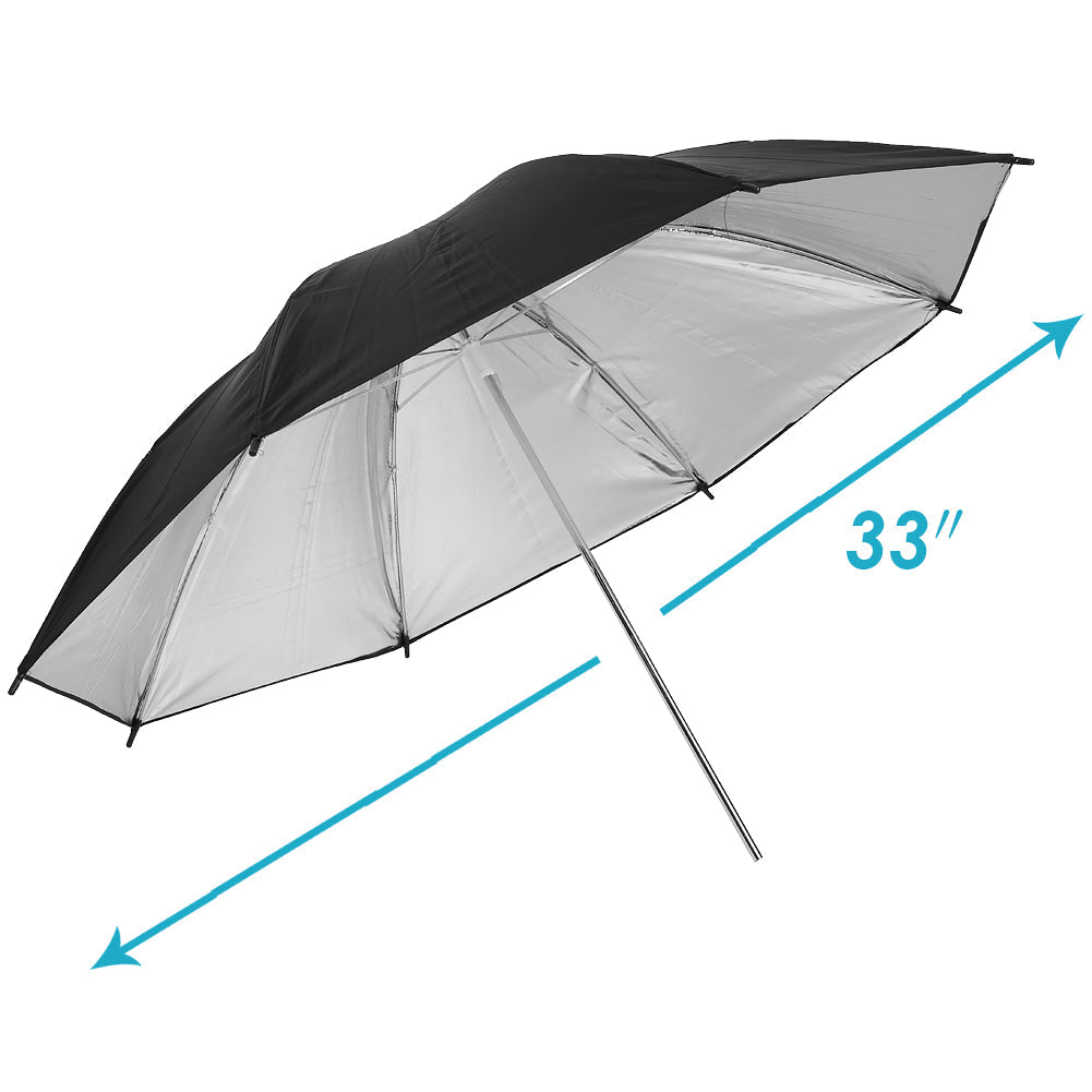 NEEWER 33"/84CM Studio Reflective Lighting Black/Silver Umbrella