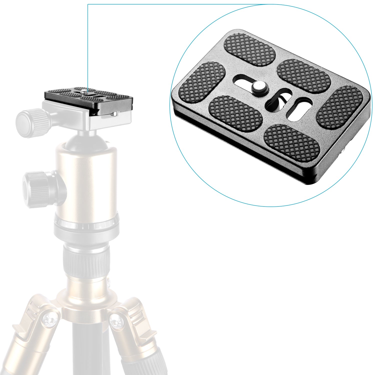 NEEWER 2 Pack PU-60 60mm Universal Quick Shoe Plate