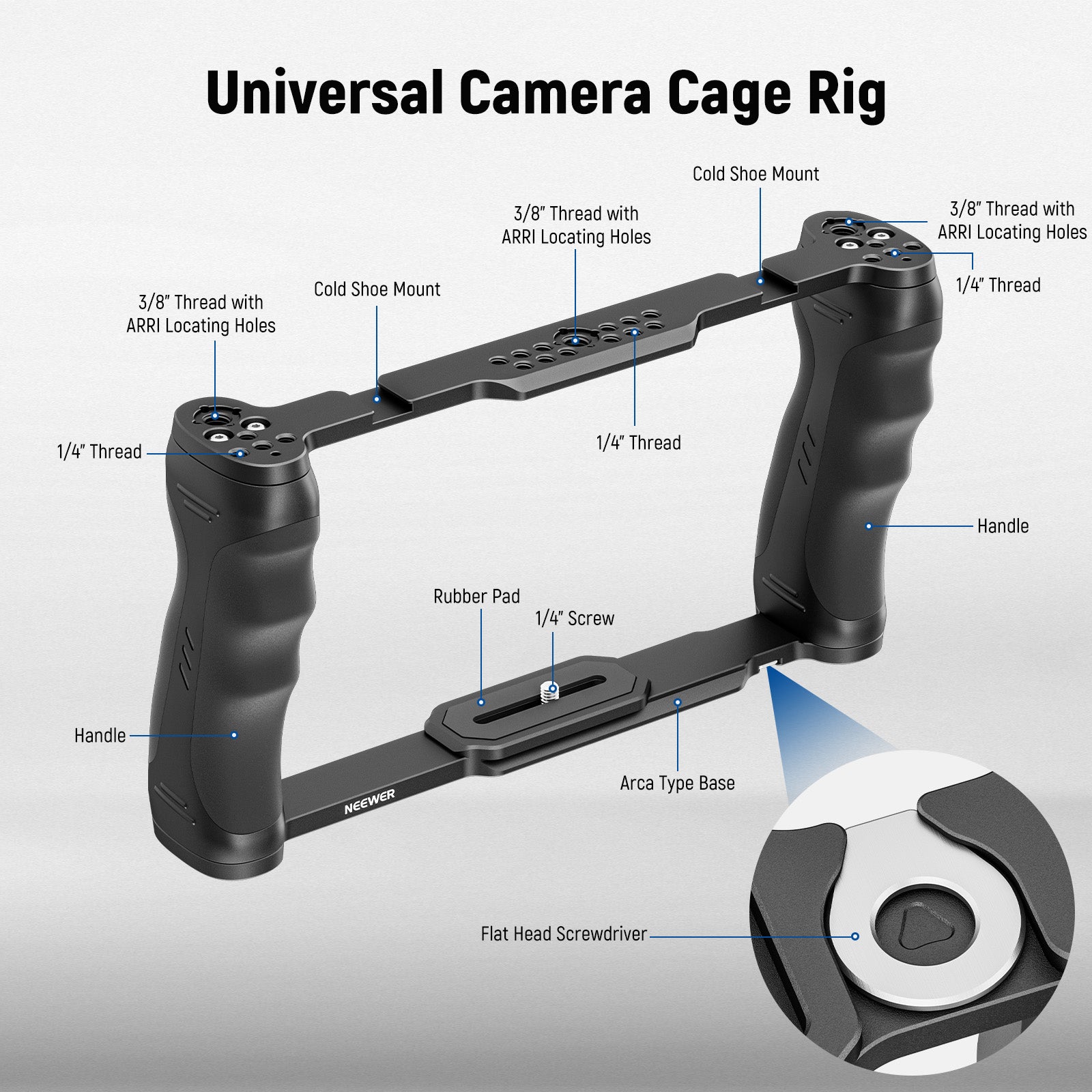 NEEWER CA016T+MA006 Universal Camera Cage