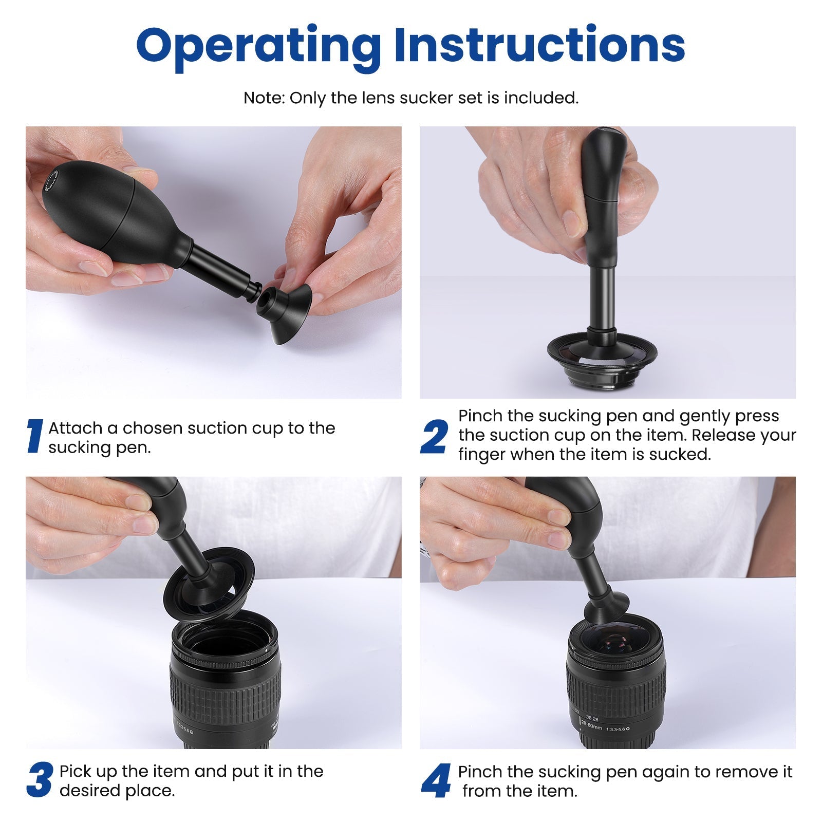 NEEWER 8-in-1 Lens Sucker Kit