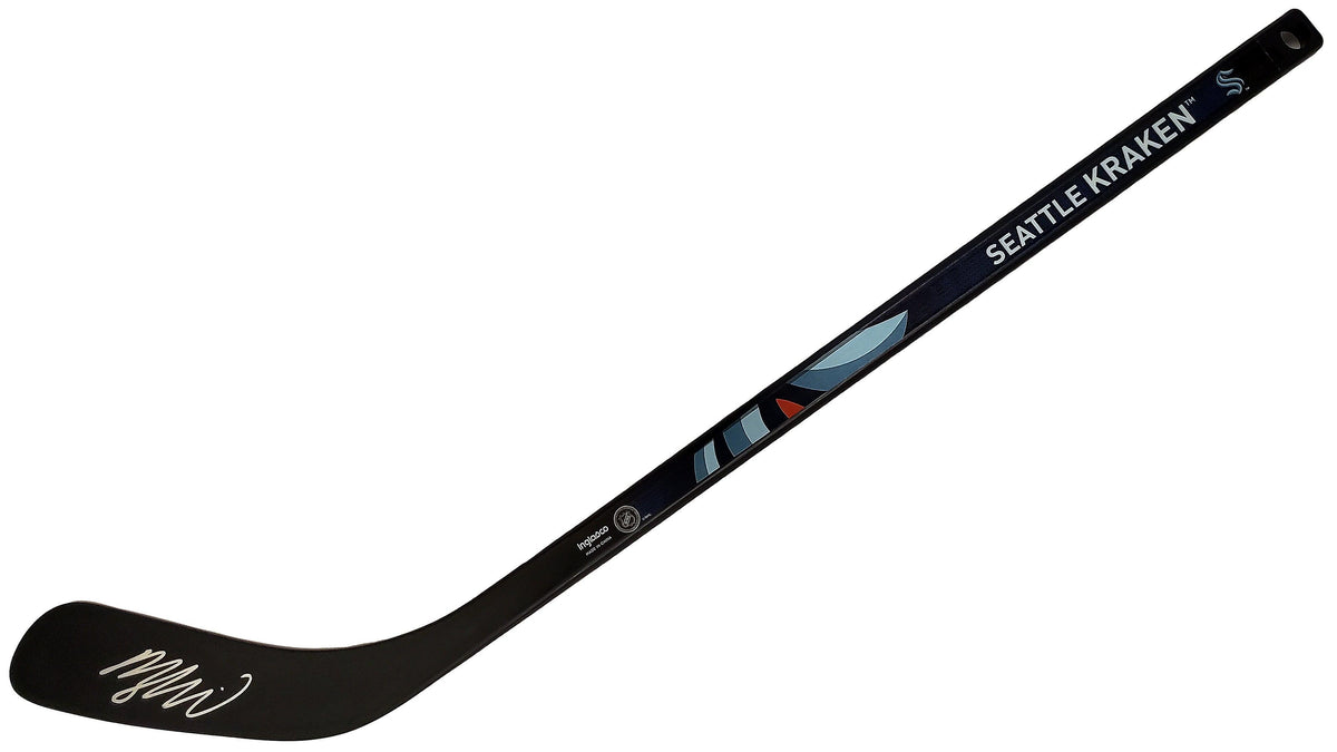 Morgan Geekie Autographed Blue Inglasco 24" Mini Hockey Stick Seattle Kraken Fanatics Holo Stock #197086