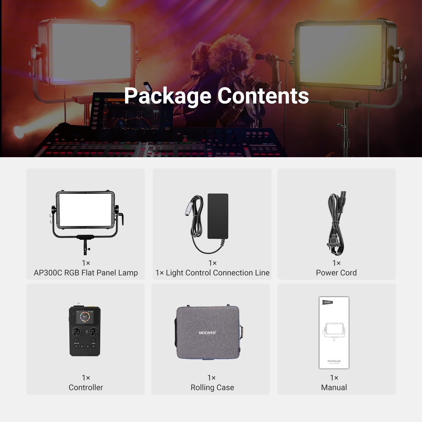 NEEWER AP300C 370W RGB LED Panel Video Light Kit | Pre-order