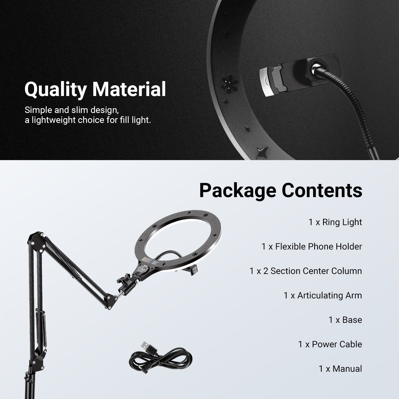 NEEWER ENTRY LEVEL VERSION N44 10" 10W Ring Light