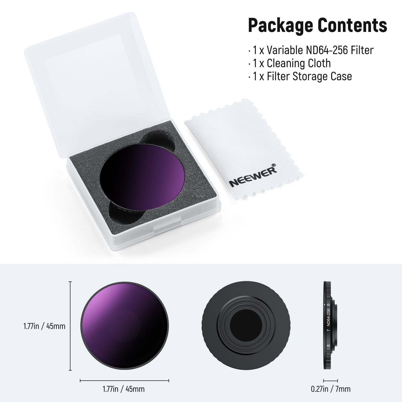 NEEWER Variable ND Filter For DJI Osmo Action 5 Pro & Action 4