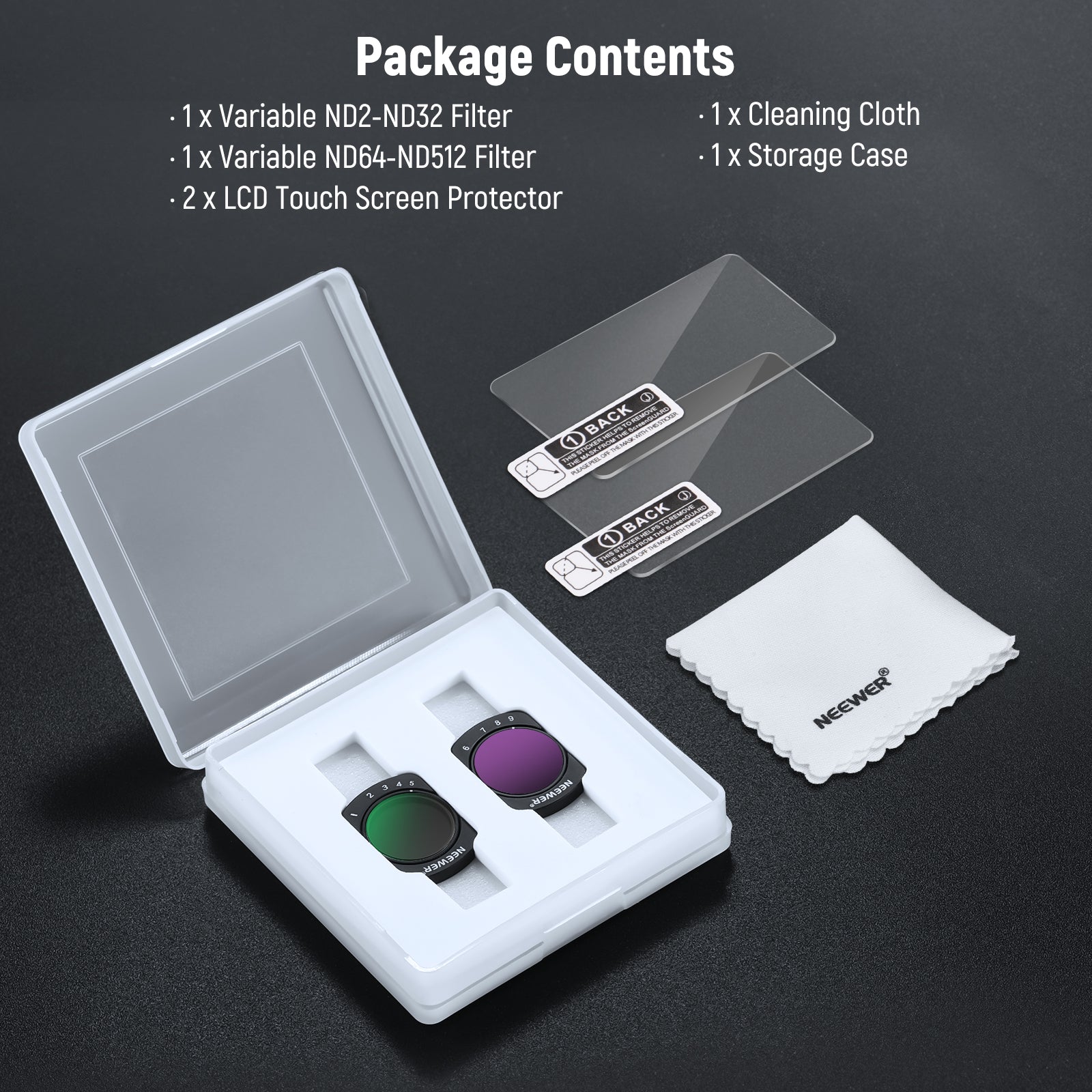 NEEWER FL-75 Variable ND Filter Kit for Pocket 3 / Pocket 4 & Xtra Muse