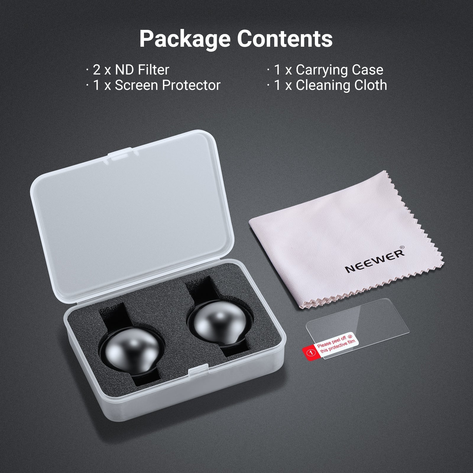 NEEWER 2 Pack ND Filter Set Compatible with DJI Osmo 360