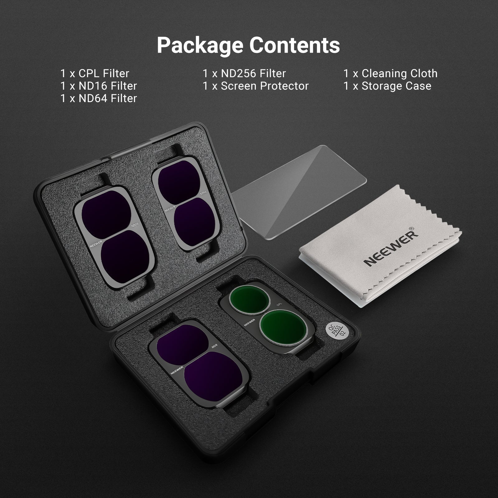 NEEWER CPL+ND Filter Set Compatible with DJI Osmo Pocket 4P
