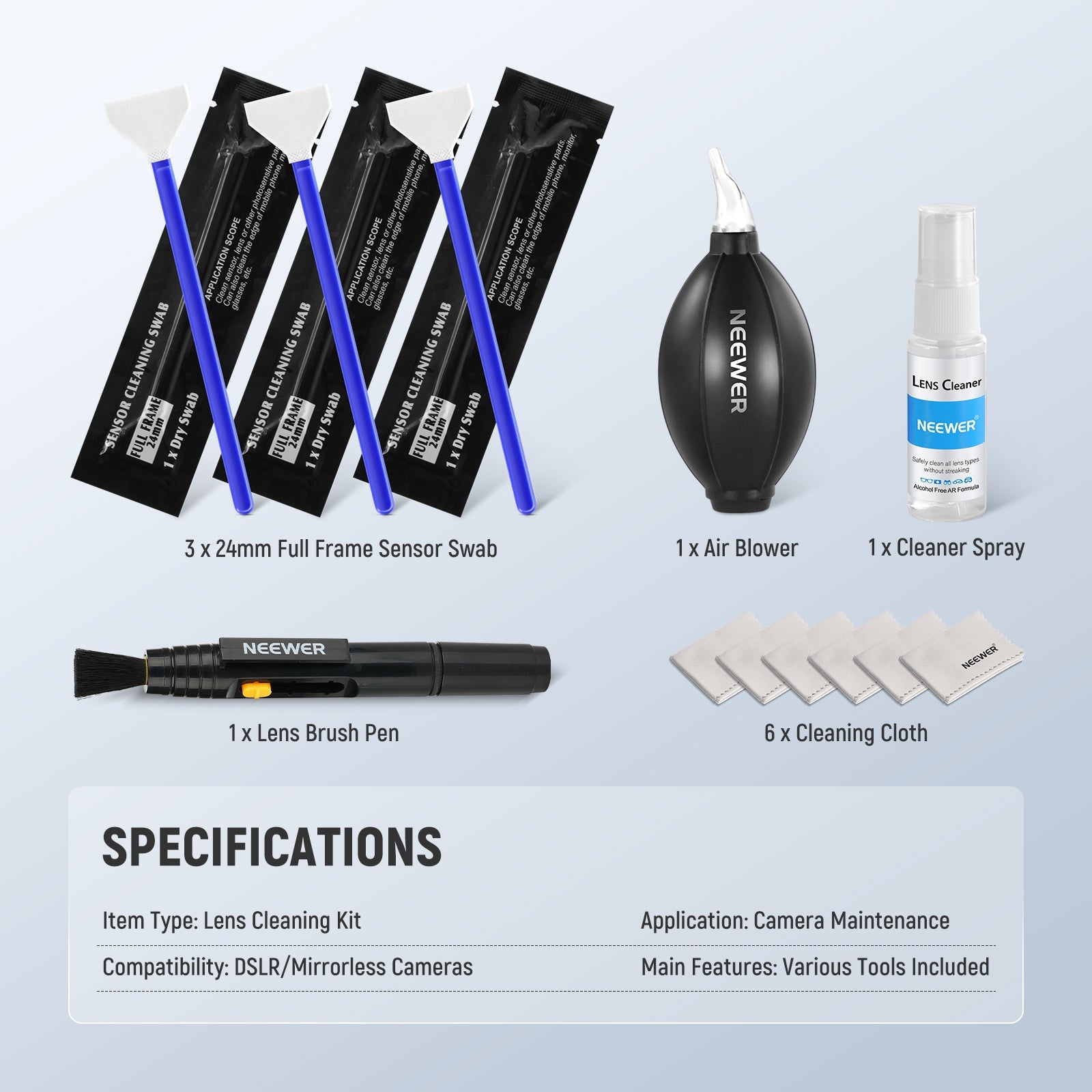 NEEWER HM-49 12 in 1 Camera Lens Cleaning Kit