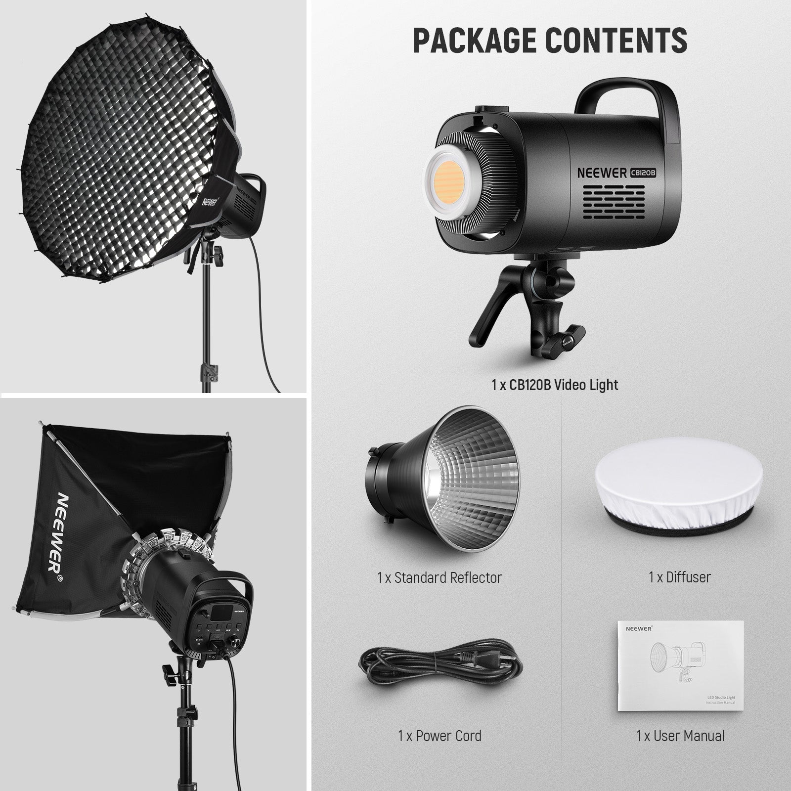 NEEWER CB120B 120W Bi-Color COB LED Video Light