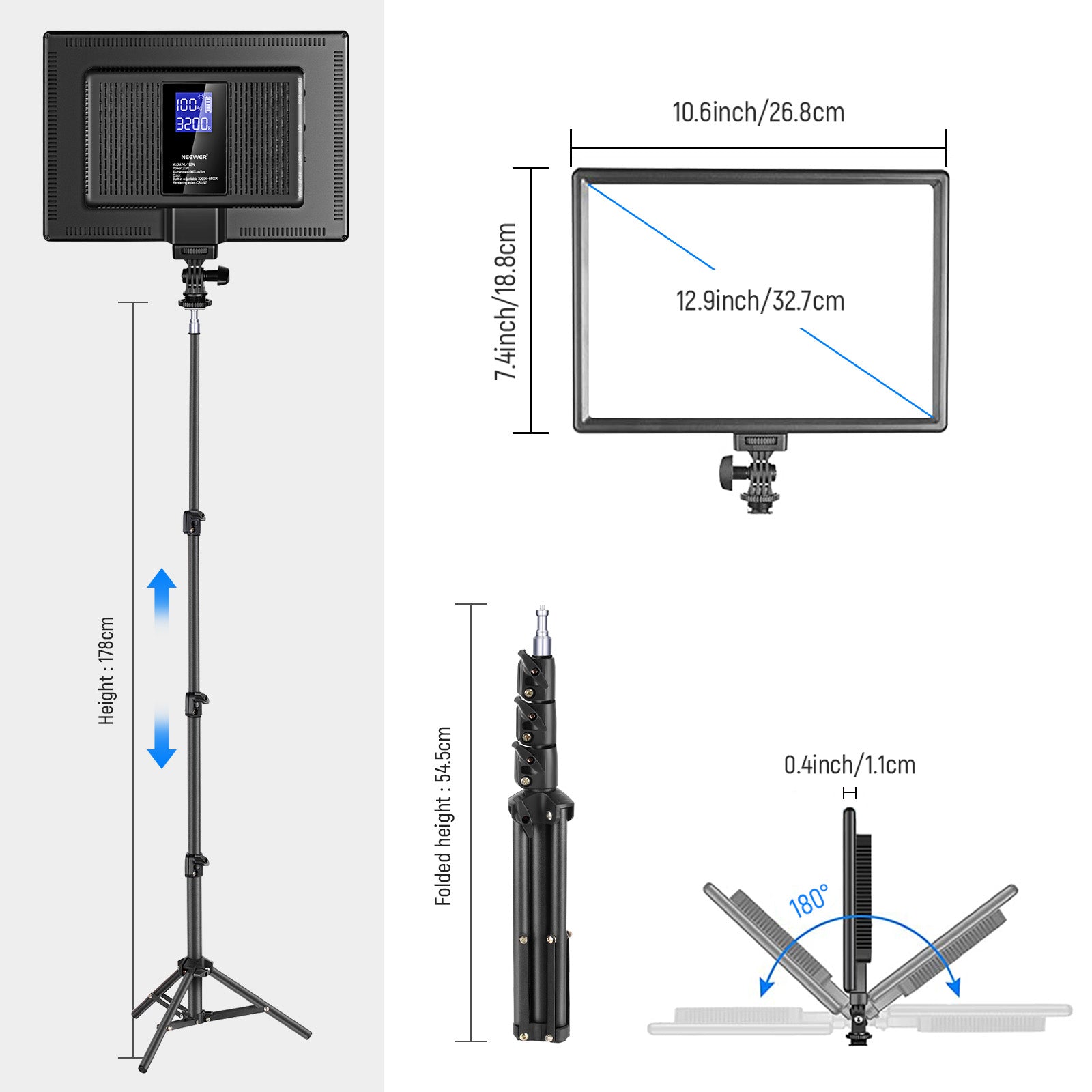 NEEWER NL-192AI Bi-Color LED Panel Light
