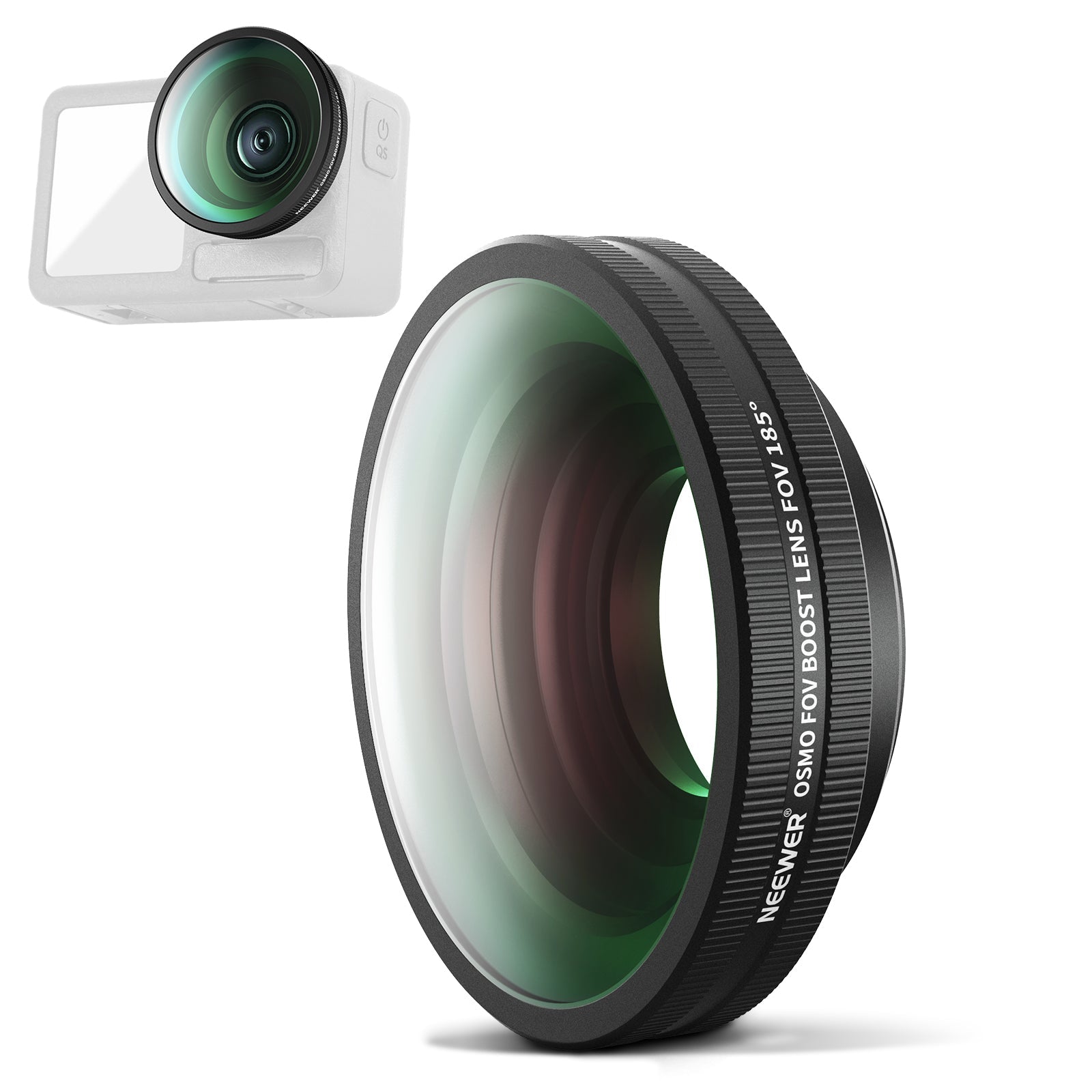 NEEWER FL-B30 FOV Boost Lens 185° Wide Angle for DJI OSMO Action 4/5 Pro