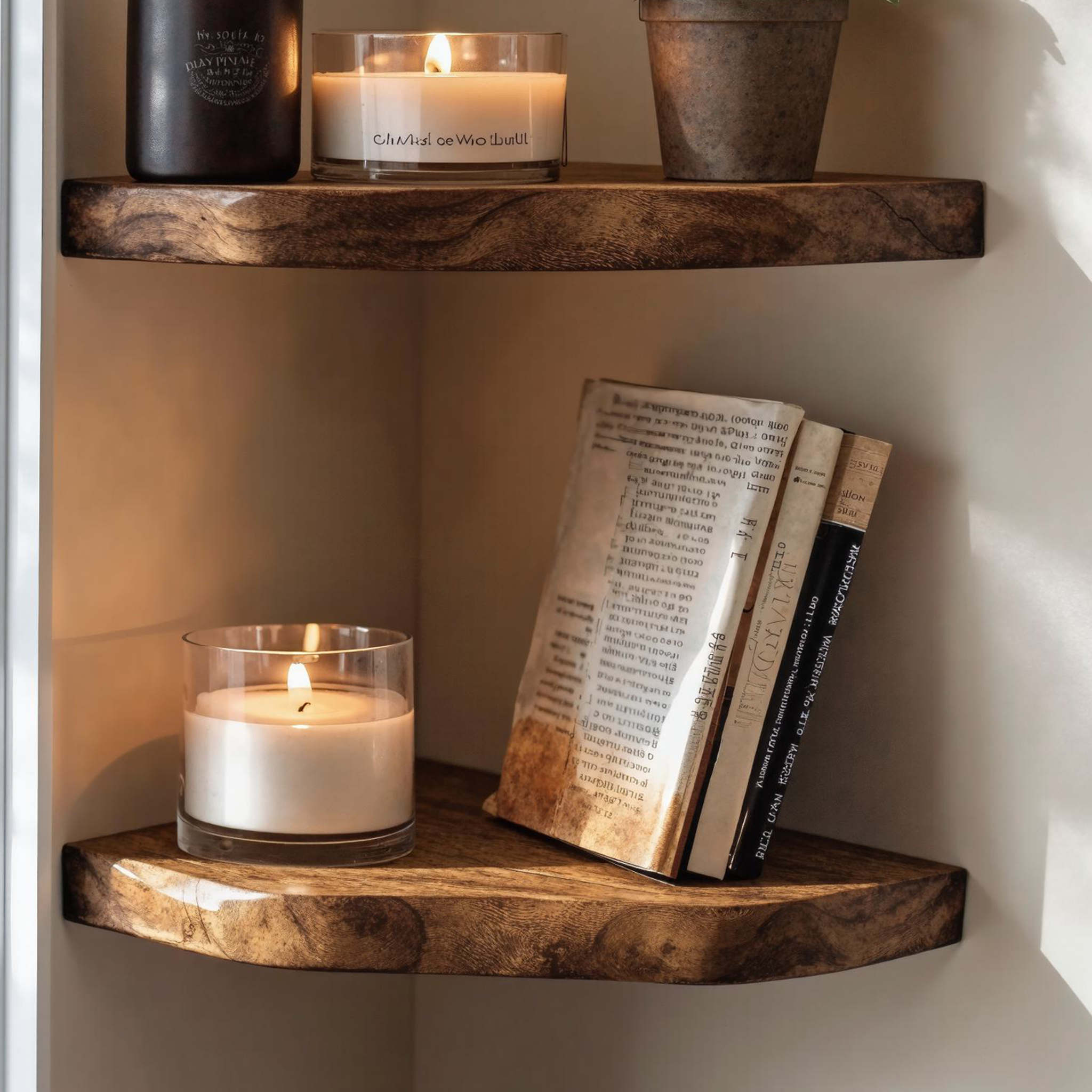 Corner Wall Shelves Floating Shelves Farmhouse Decor