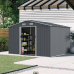 8 x 10 FT Outdoor Storage Shed Large Metal Tool Sheds, Heavy Duty Storage House with Sliding Doors with Air Vent for Backyard Patio Lawn to Store Bikes, Tools, Lawnmowers Grey