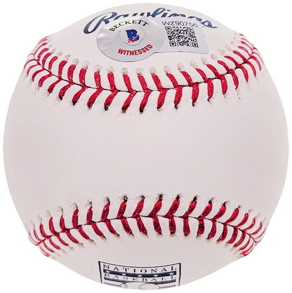 John Smoltz Autographed HOF Logo MLB Baseball Atlanta Braves Beckett BAS QR Stock #208994