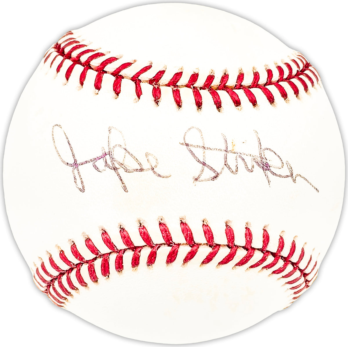 Jake Striker Autographed Official AL Baseball Cleveland Indians, Chicago White Sox Beckett BAS QR #BM25365