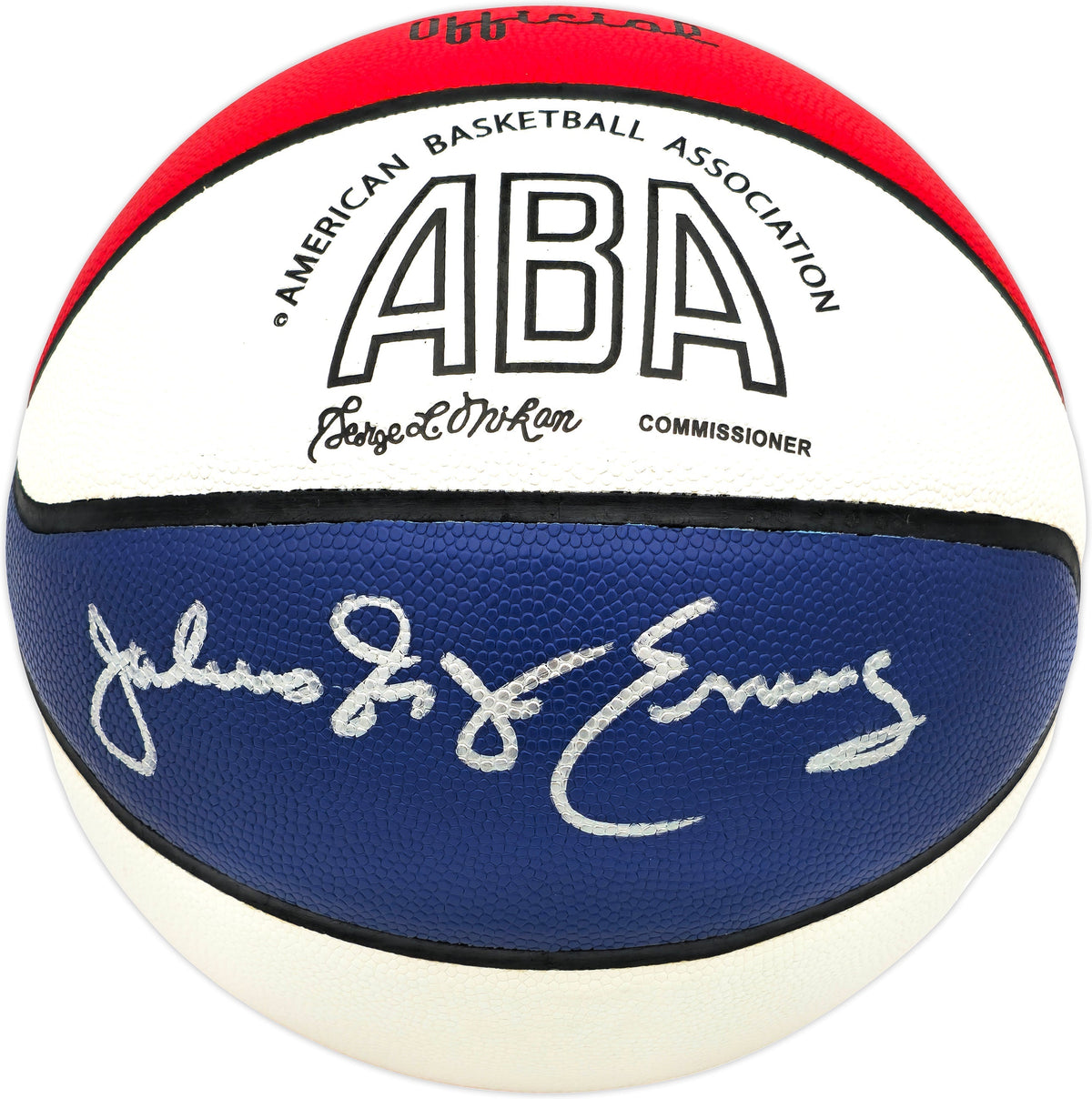 Julius "Dr. J" Erving Autographed Official ABA Basketball Philadelphia 76ers Beckett BAS Witness